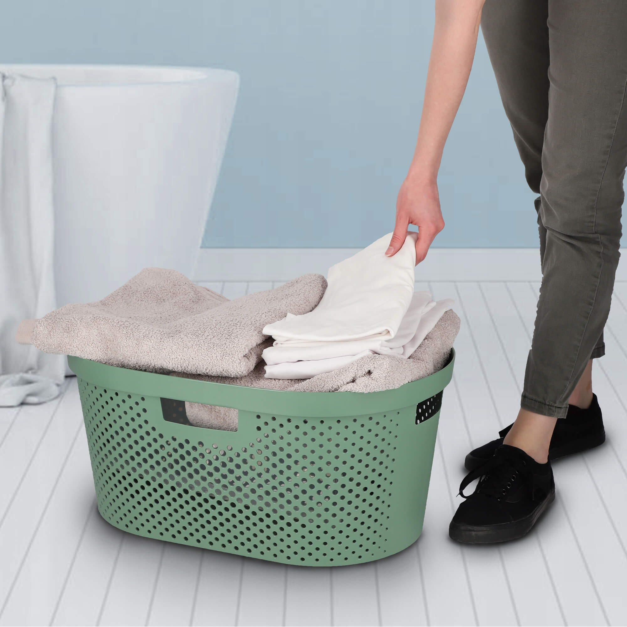 Pojemnik na bieliznę Curver Infinity 40L zielony