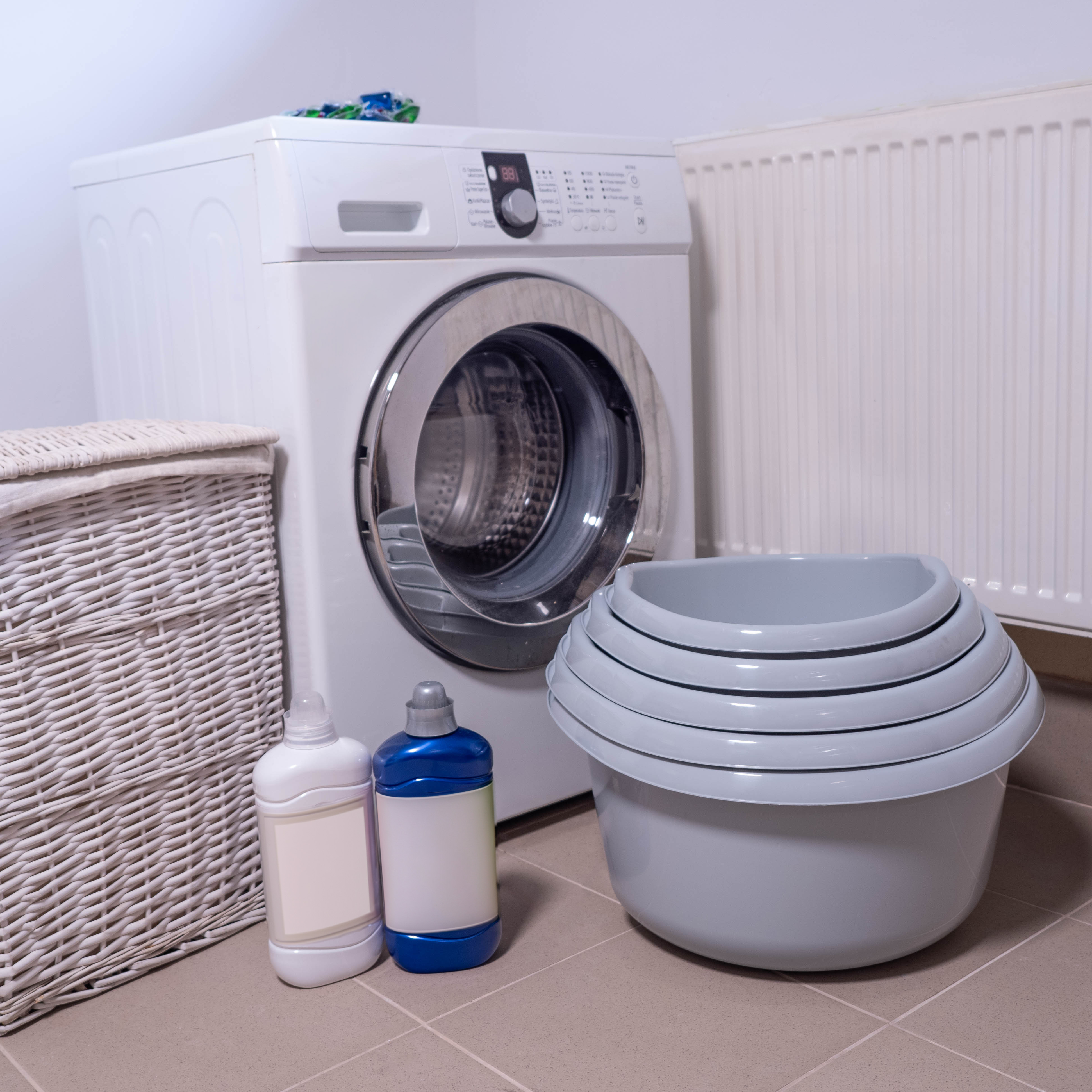 Miednica plastikowa z uchwytami Treix 20L szara