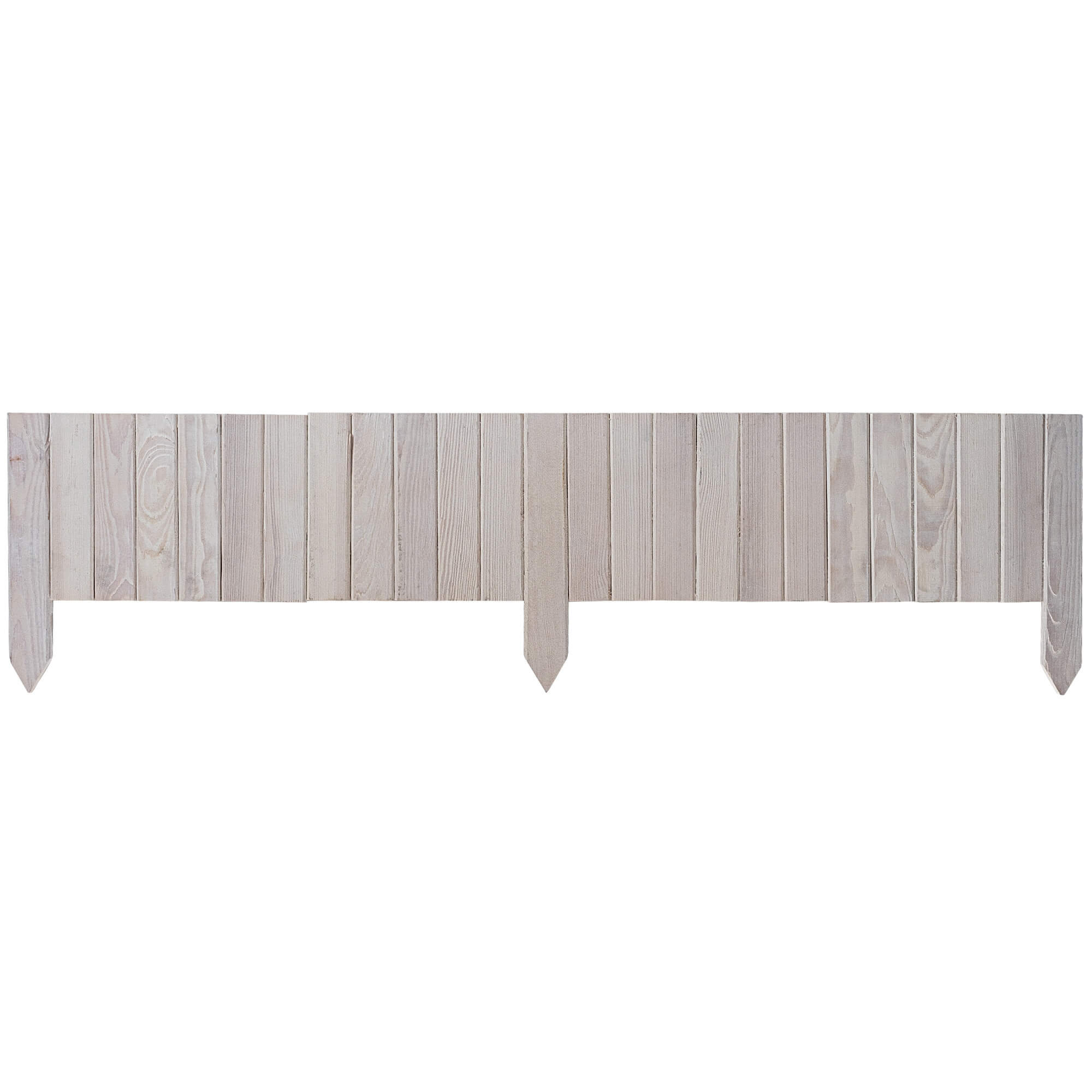 Płotek drewniany rollborder Ansjo obrzeże 115 x 20 cm biały