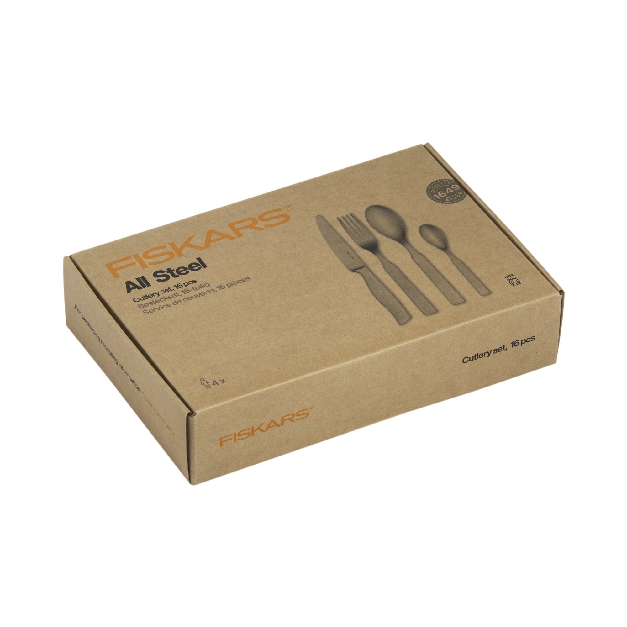 Fiskars 1054778 All Steel Zestaw sztućców 16 szt.