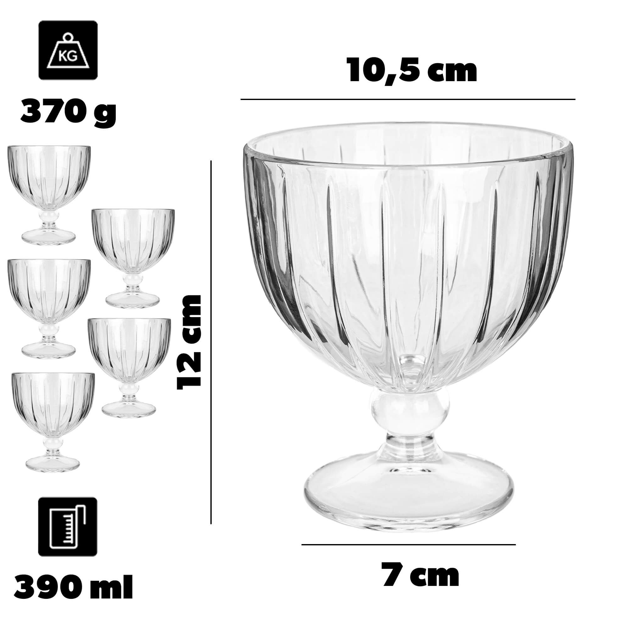 Pucharek do lodów Selva 390ml 6 szt.