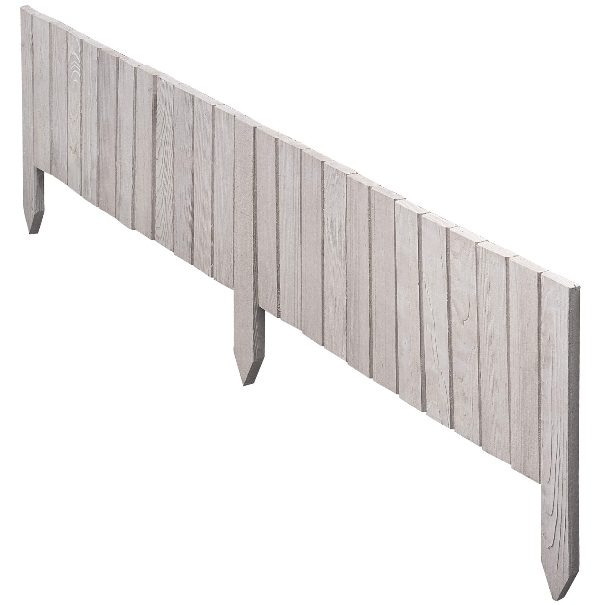 Płotek drewniany rollborder Ansjo obrzeże 115 x 20 cm biały
