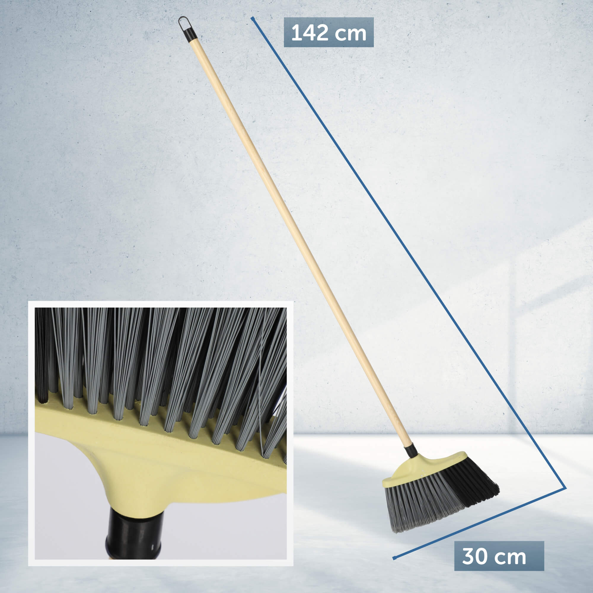 Szczotka ulicówka nylonowa Solarino 30 x 142 cm