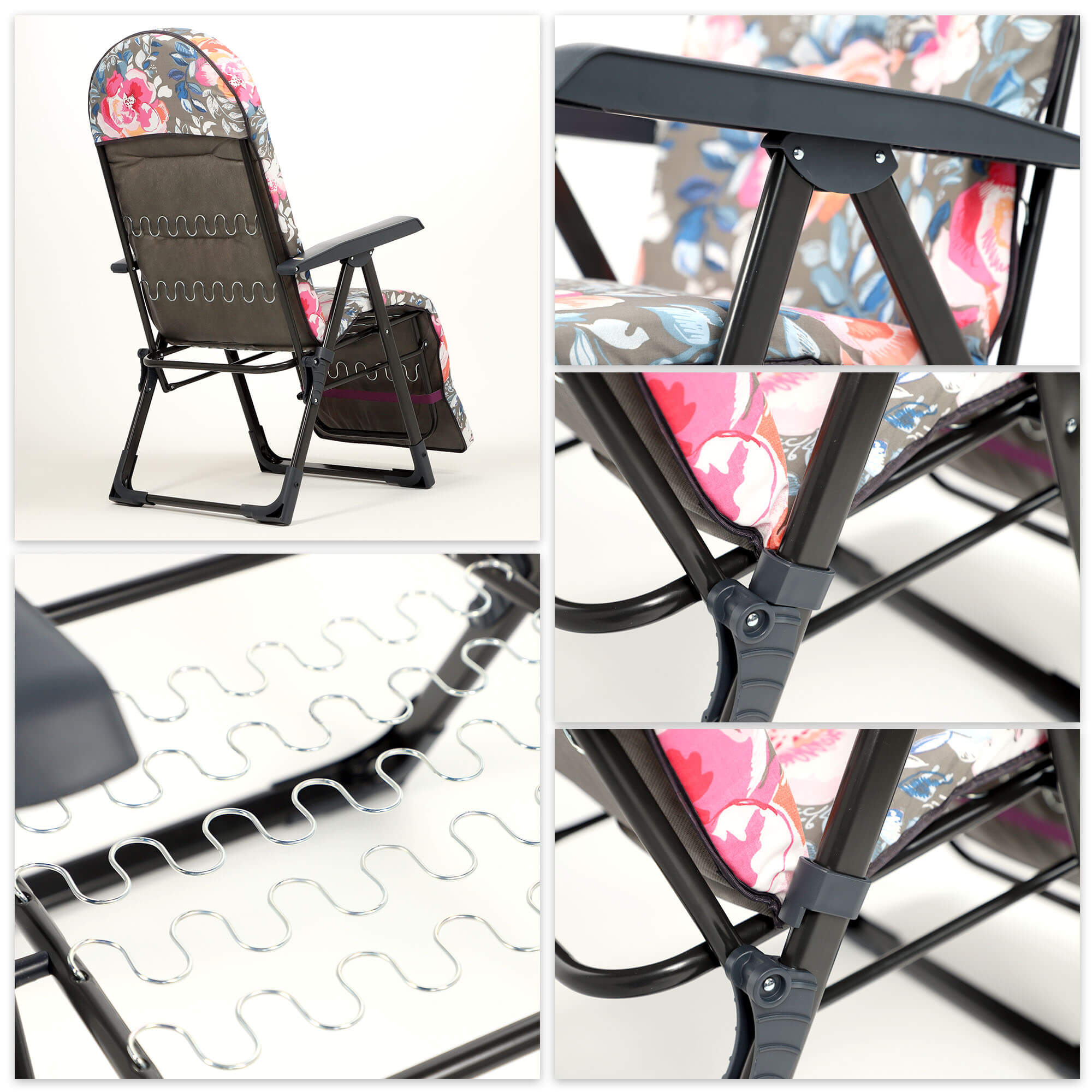 Leżak ogrodowy Soller Plus 150 x 68 cm "Kwiaty"