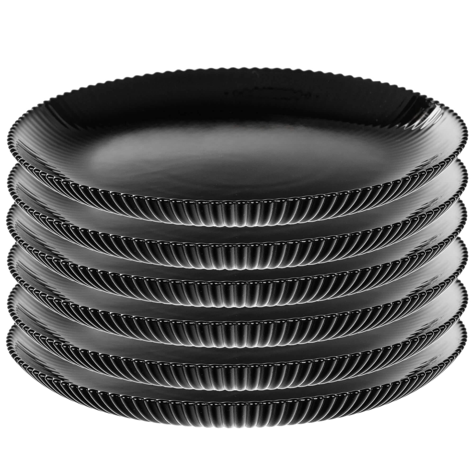 Talerz deserowy Regno 19 cm czarny 6 szt.