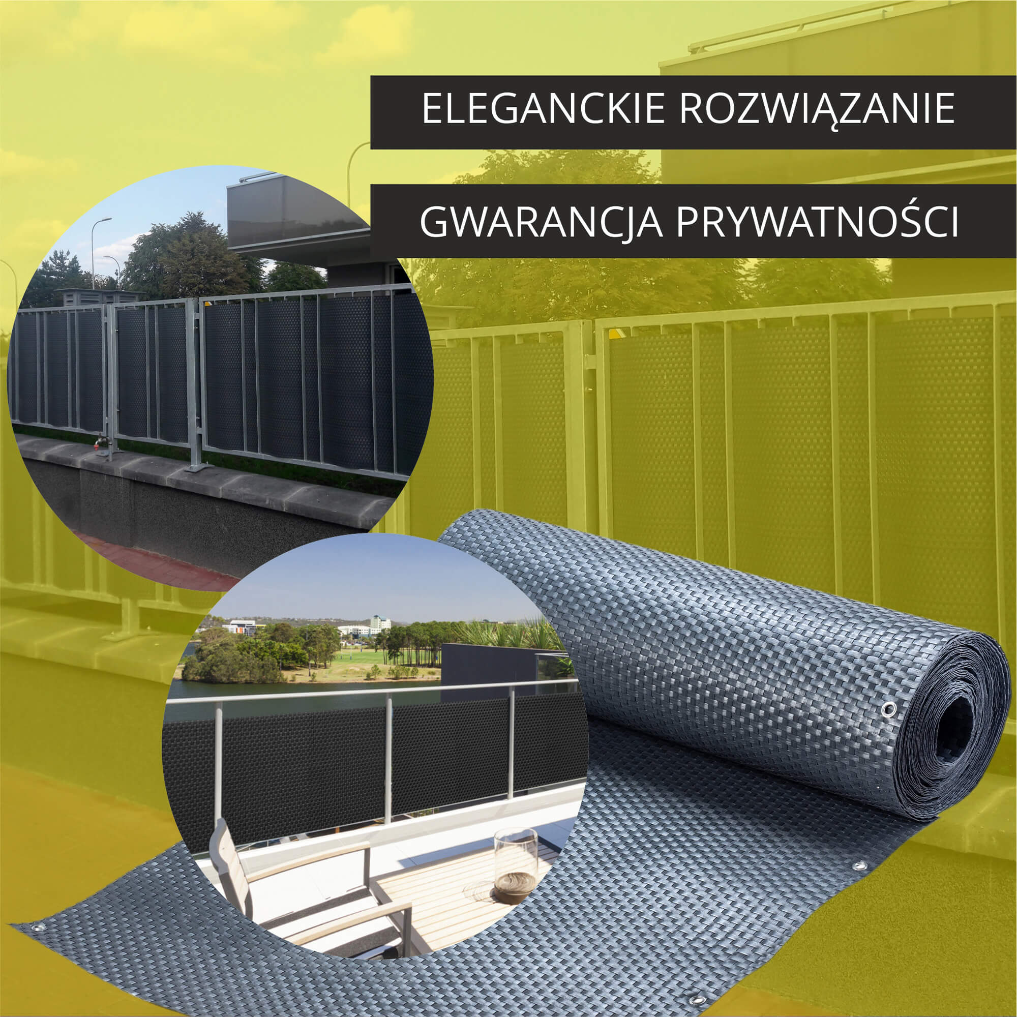 Osłona balkonowa Skei 100 x 700 cm, antracyt