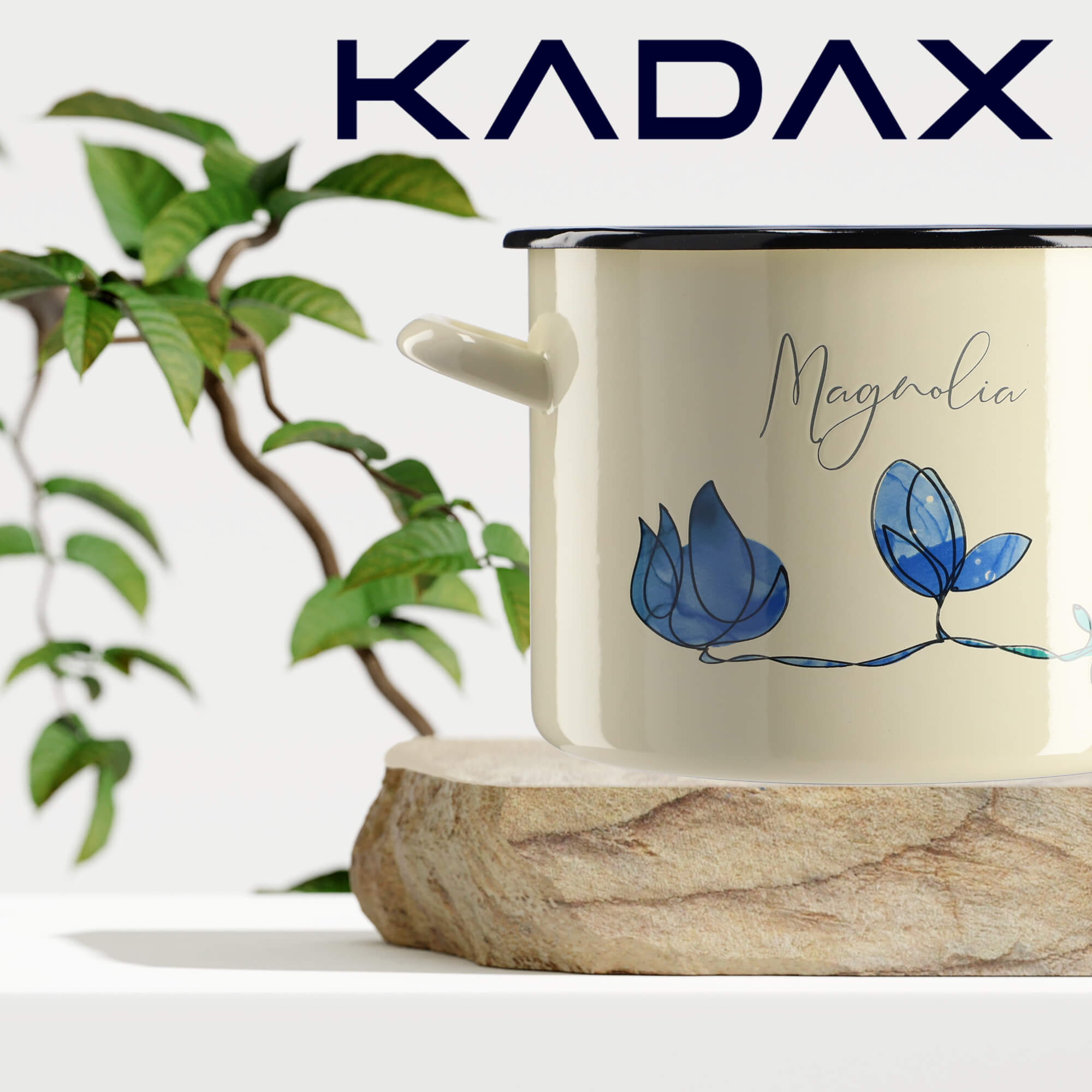 Garnek Emaliowany Luca 6L, magnolia