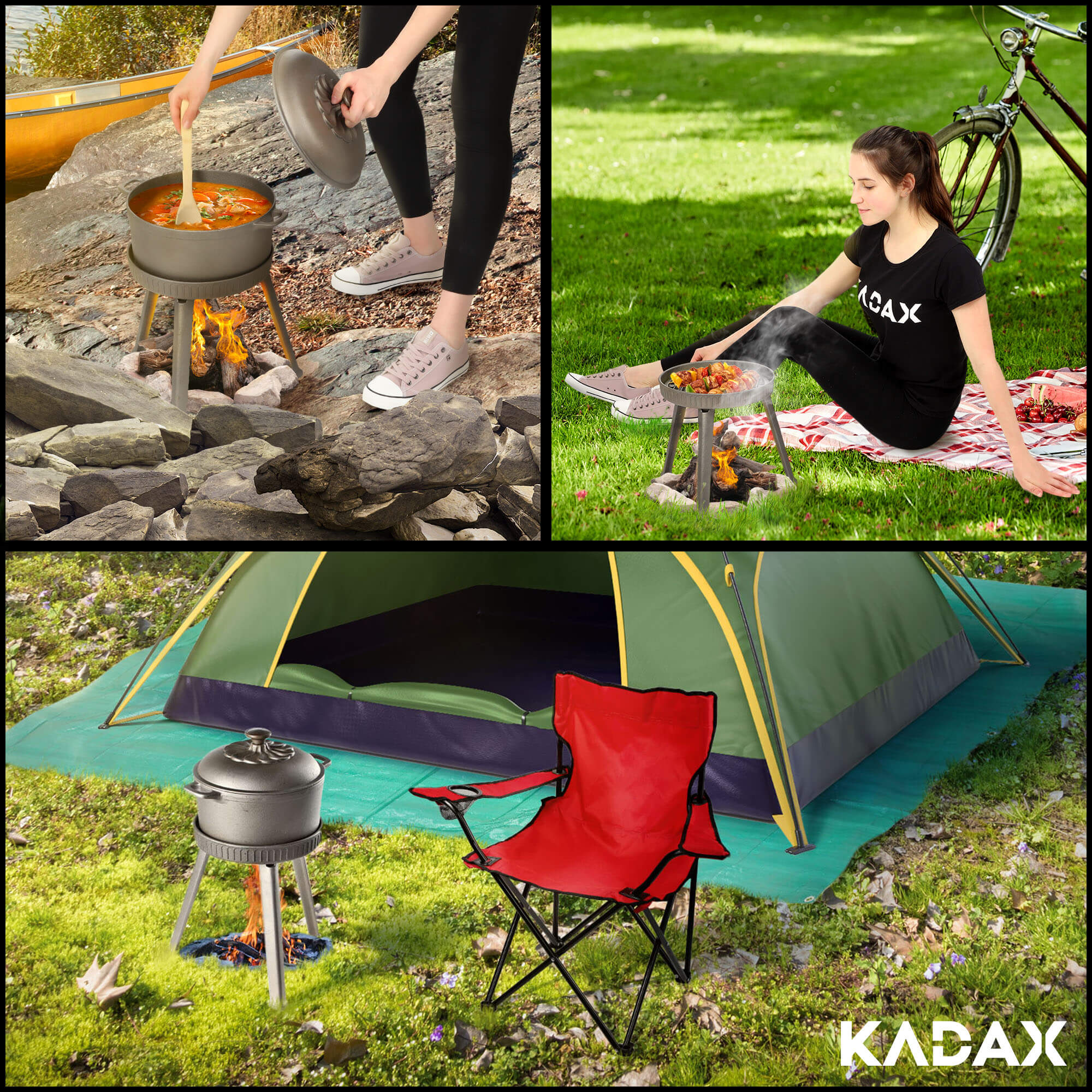 Kociołek żeliwny z rusztem 7.5L