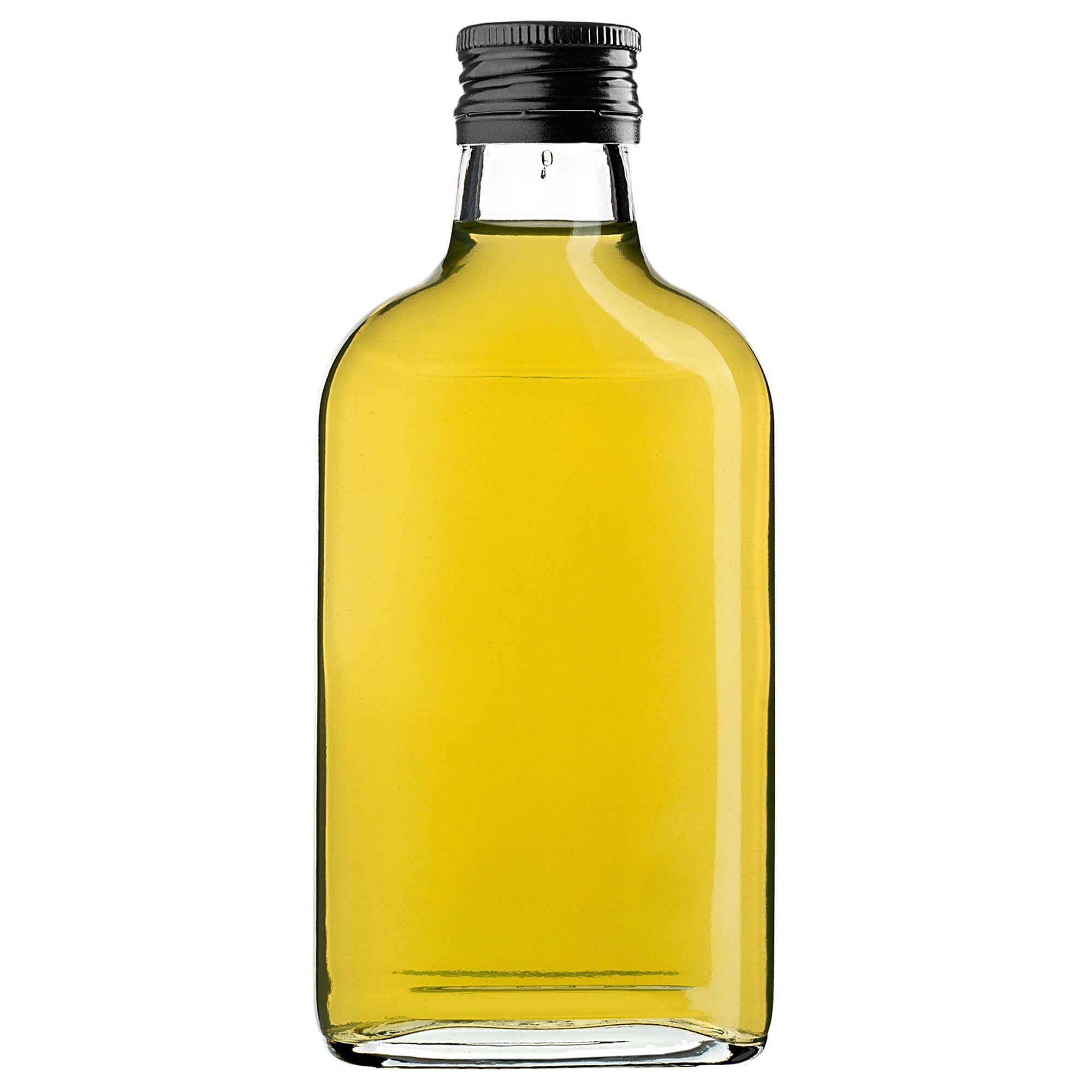 Butelka piersiówka Viane 200ml z czarną zakrętką 5 szt.