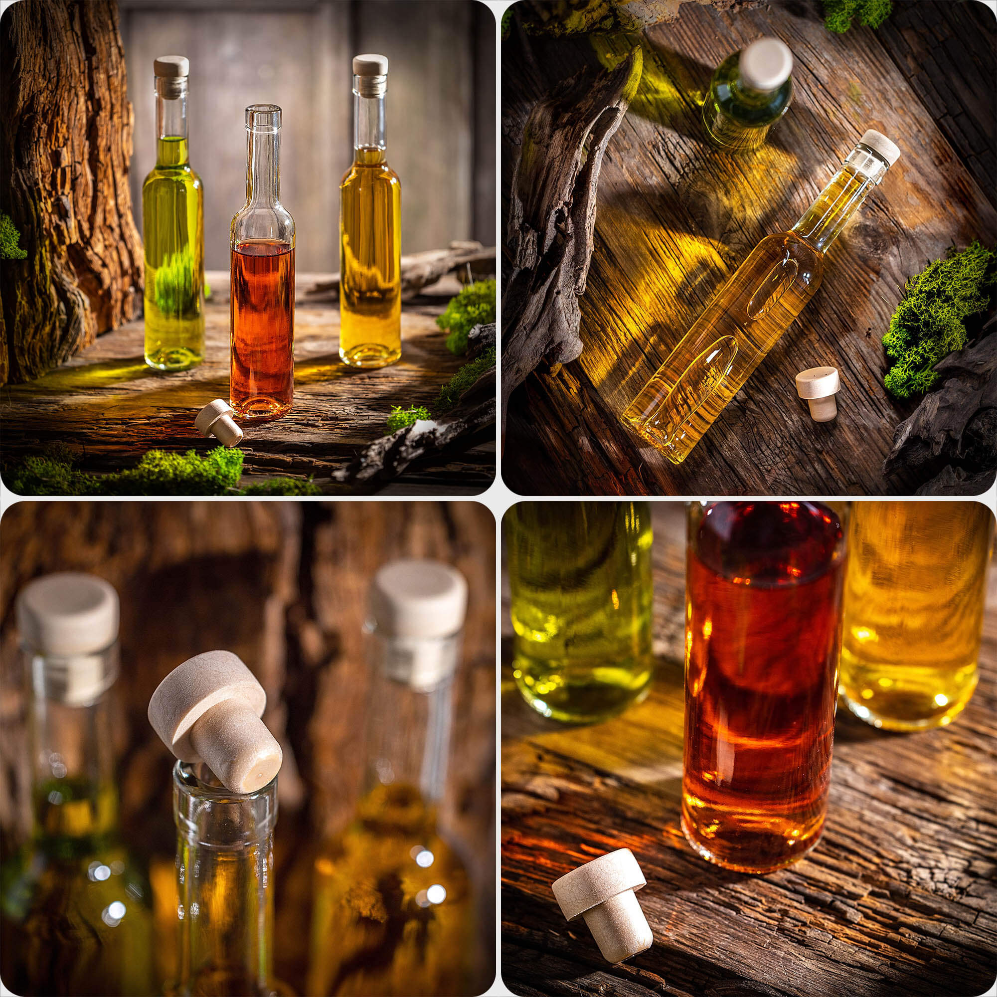 Butelka z korkiem Mocali 0,25L z korkiem fi17, 2 szt.