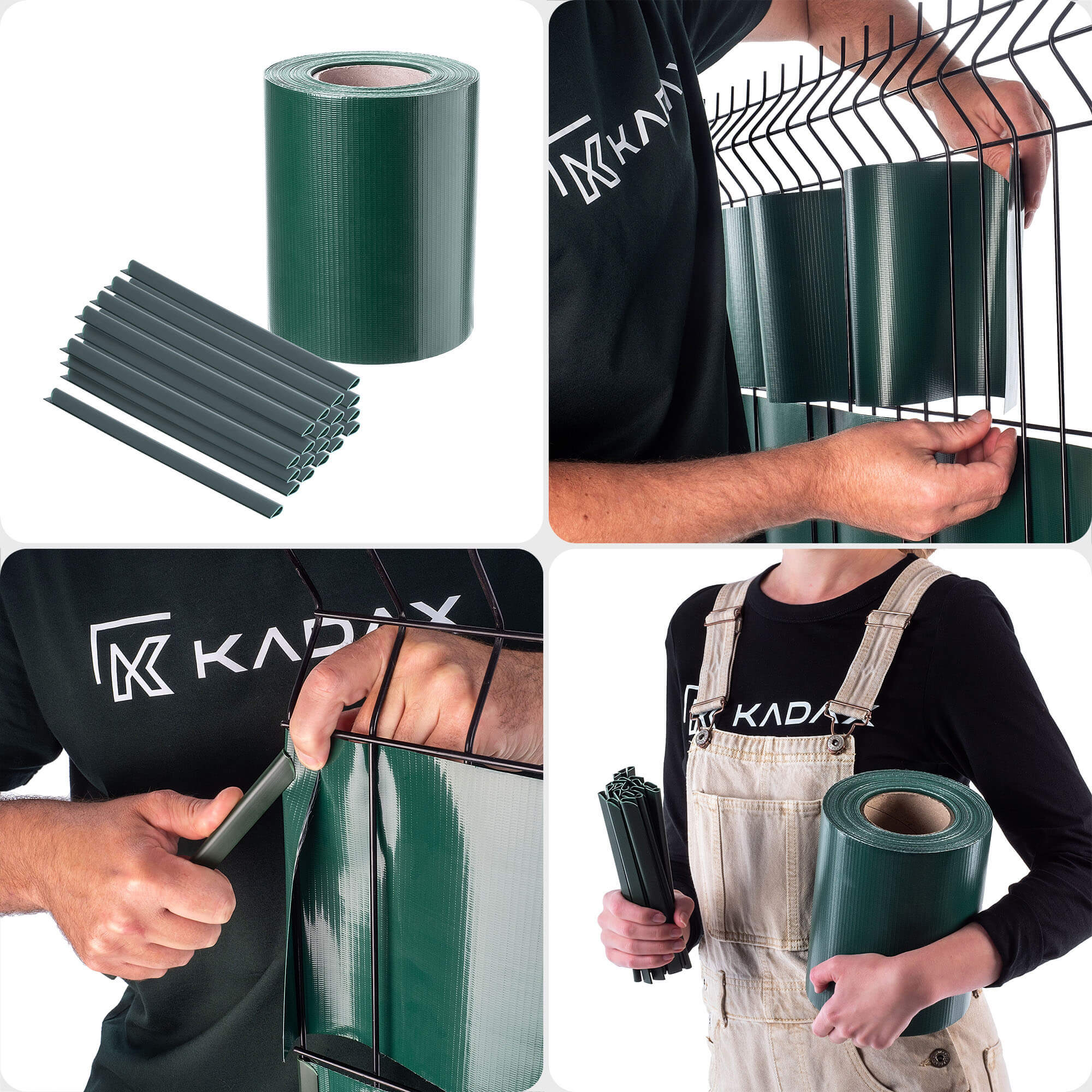 Taśma ogrodzeniowa Langon 19 cm x 35 m zielona