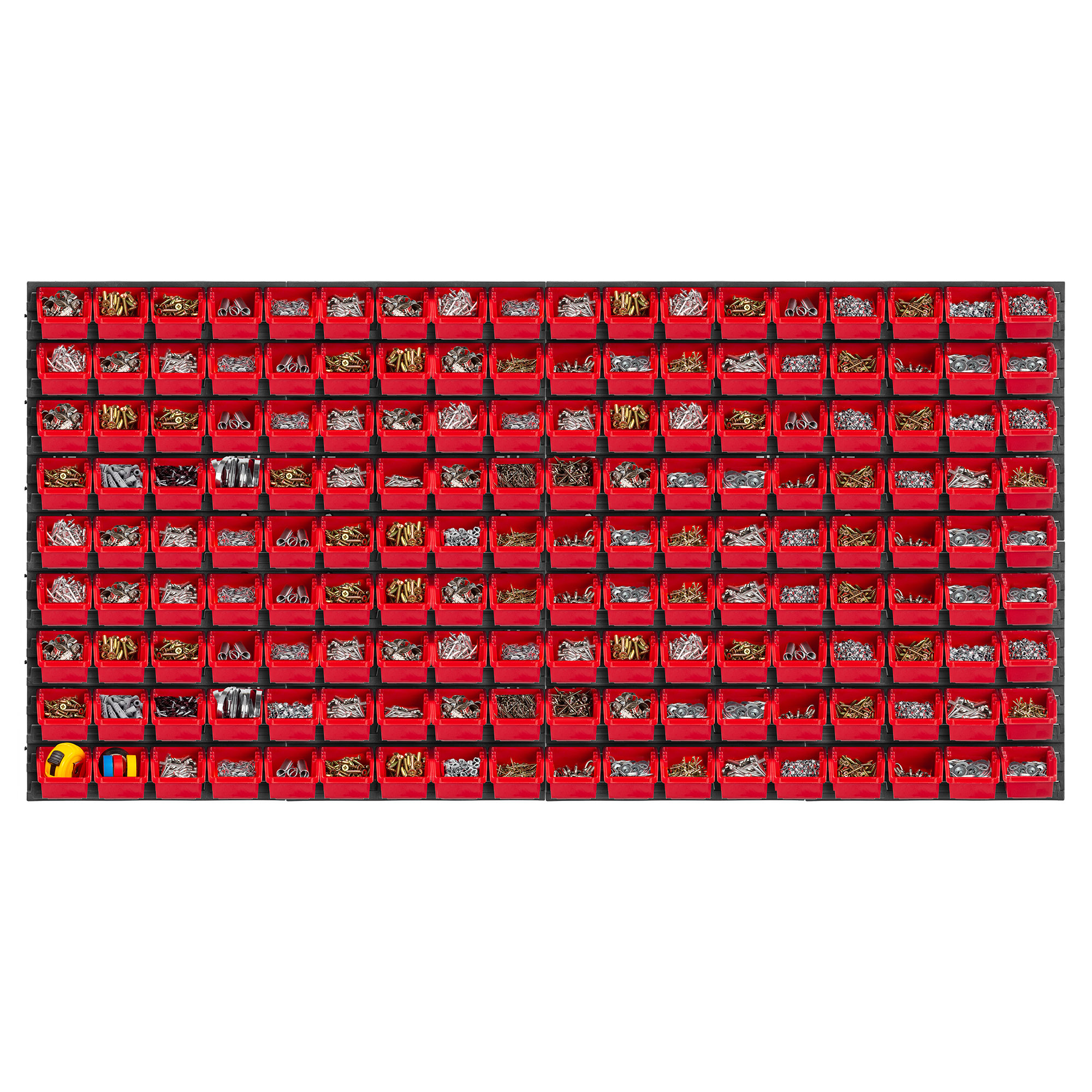 Tablica narzędziowa Lokke 162 elementy 156 x 78 cm czerwona