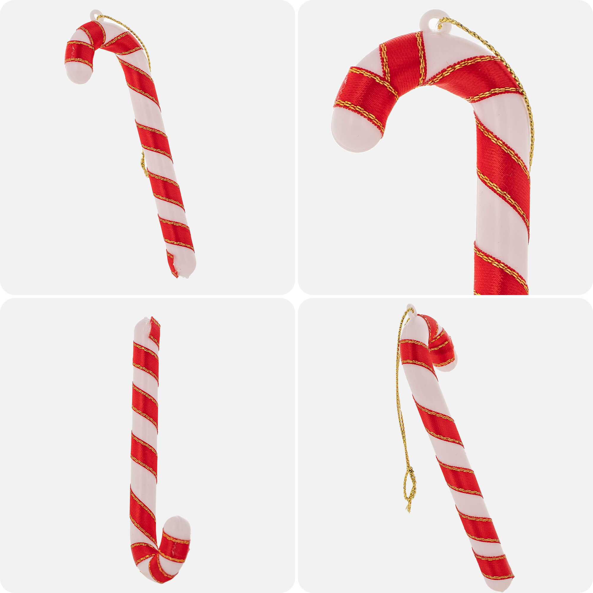 Komplet ozdób choinkowych Tulle 12szt laska cukrowa