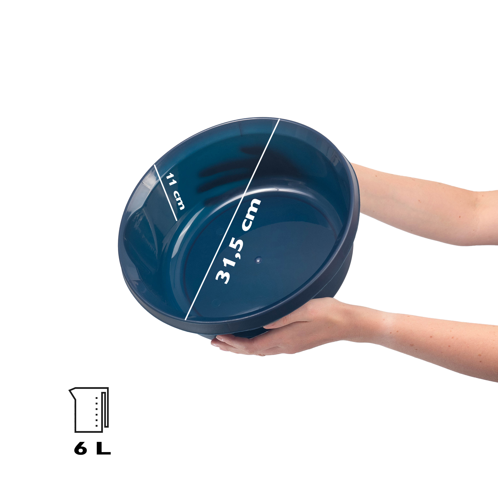 Miska łazienkowa Loja matowa 6L, granatowa