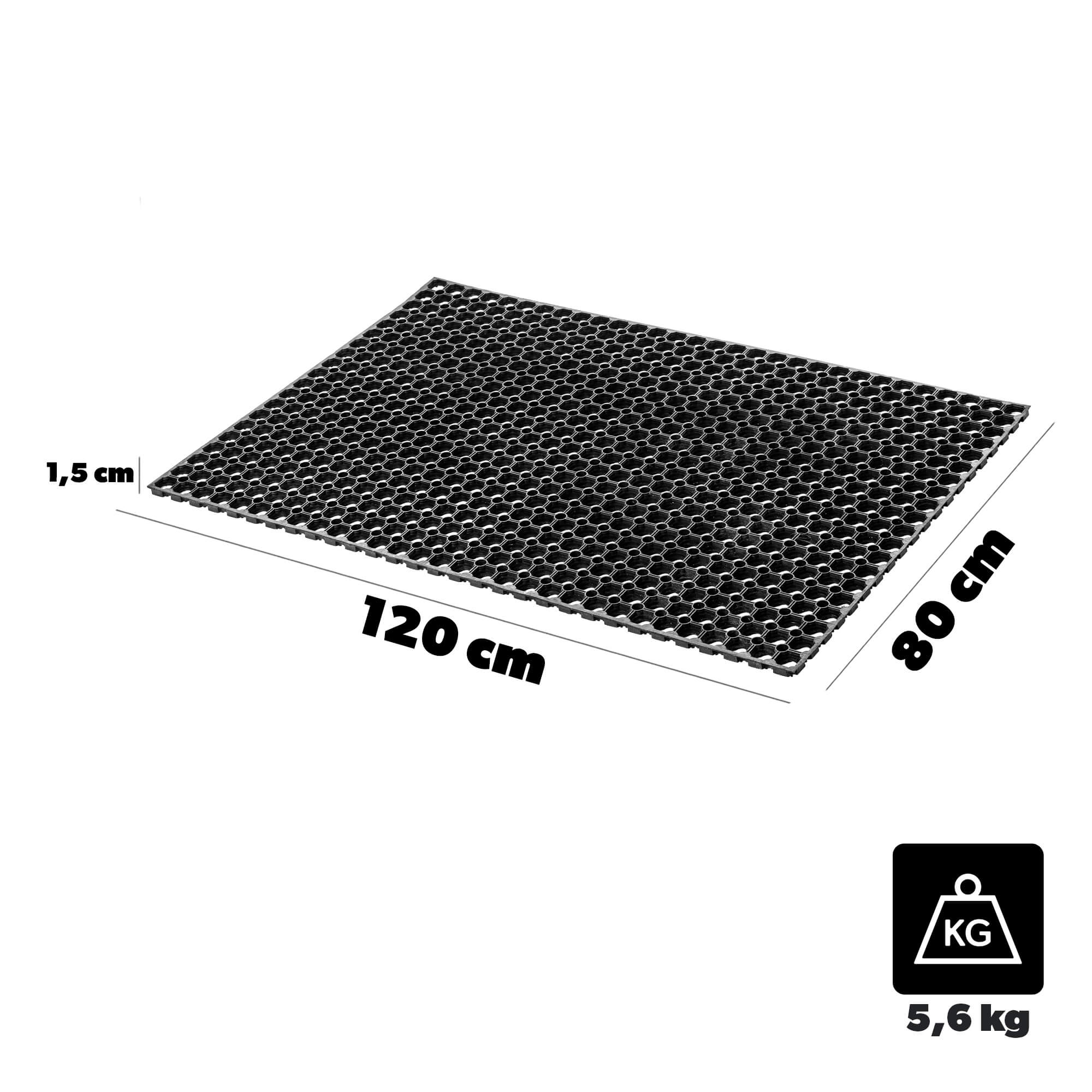 Wycieraczka gumowa pod drzwi Broves 80x120x1,5 cm