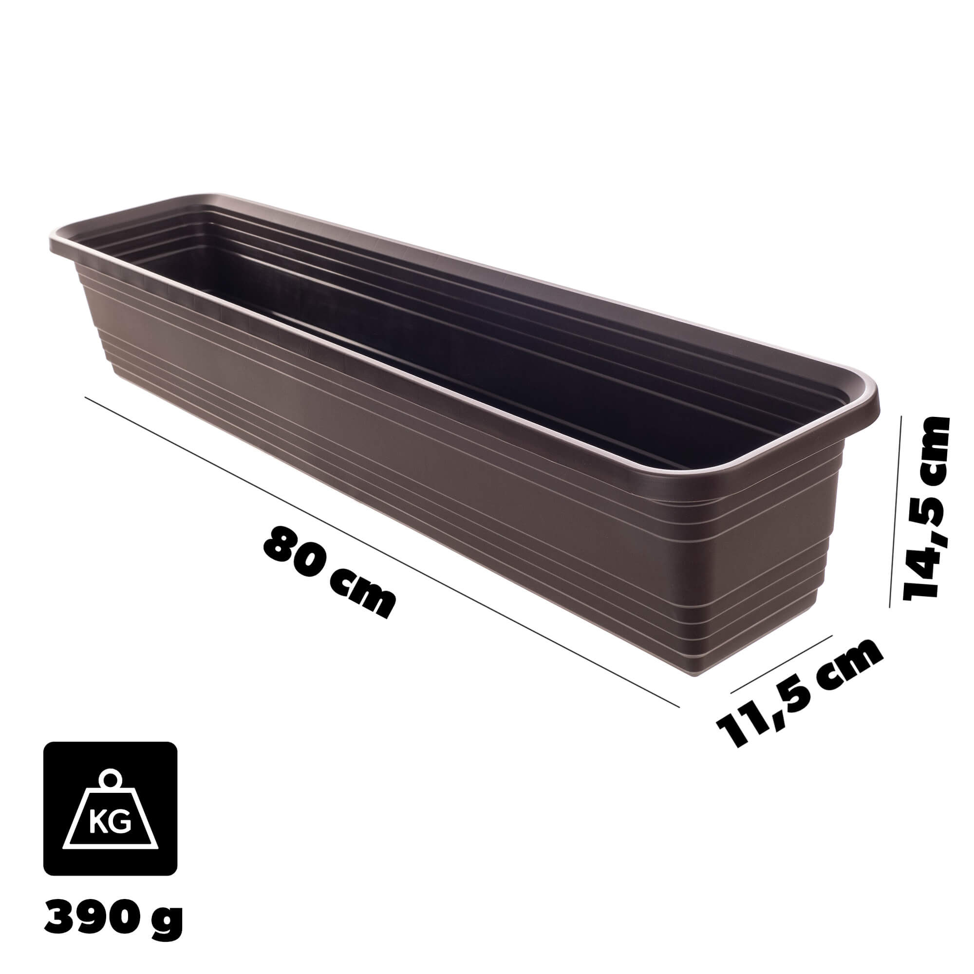 Skrzynka balkonowa Paulin 80cm mokka