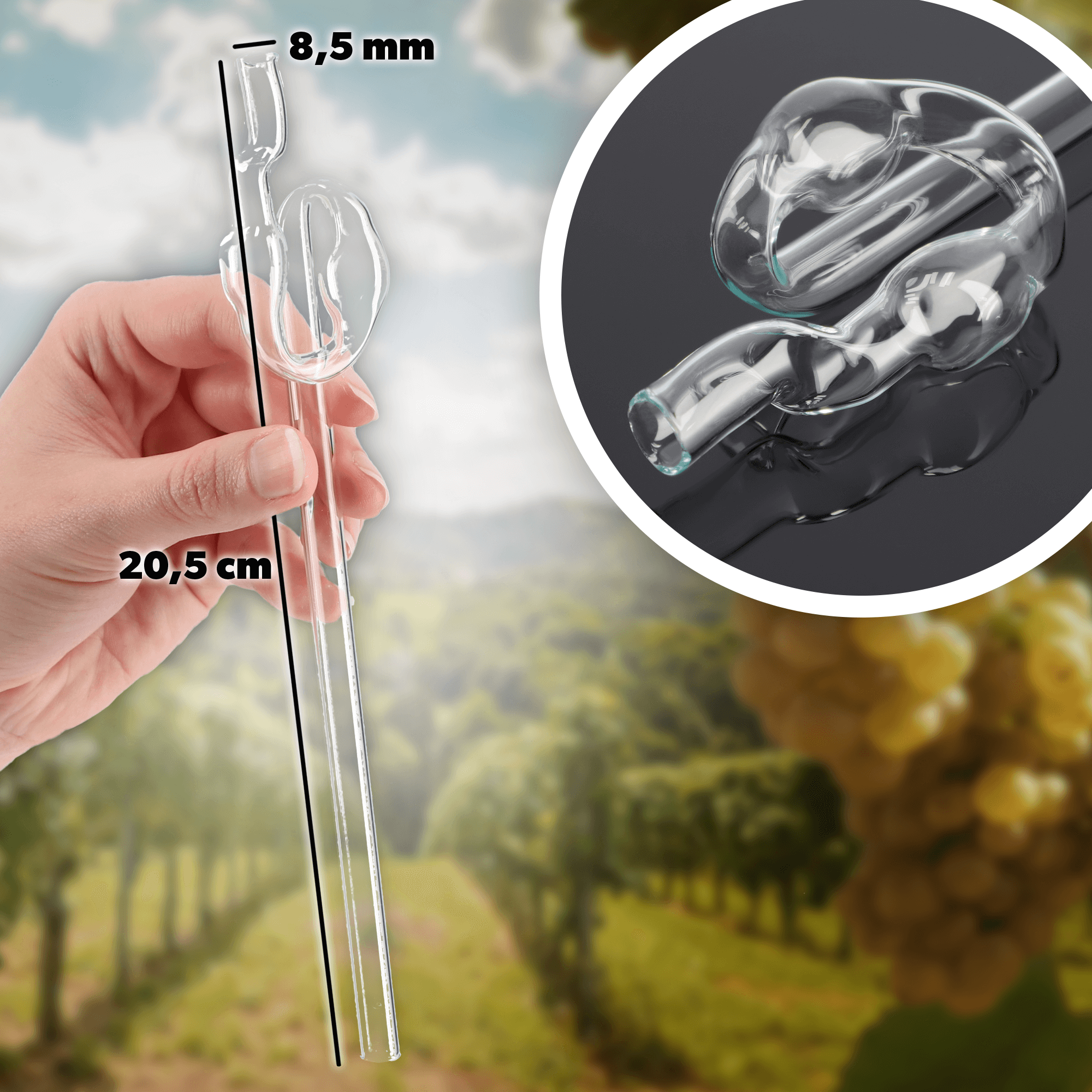 Zestaw winiarski balon 10L + korek nr.3 + szklana rurka