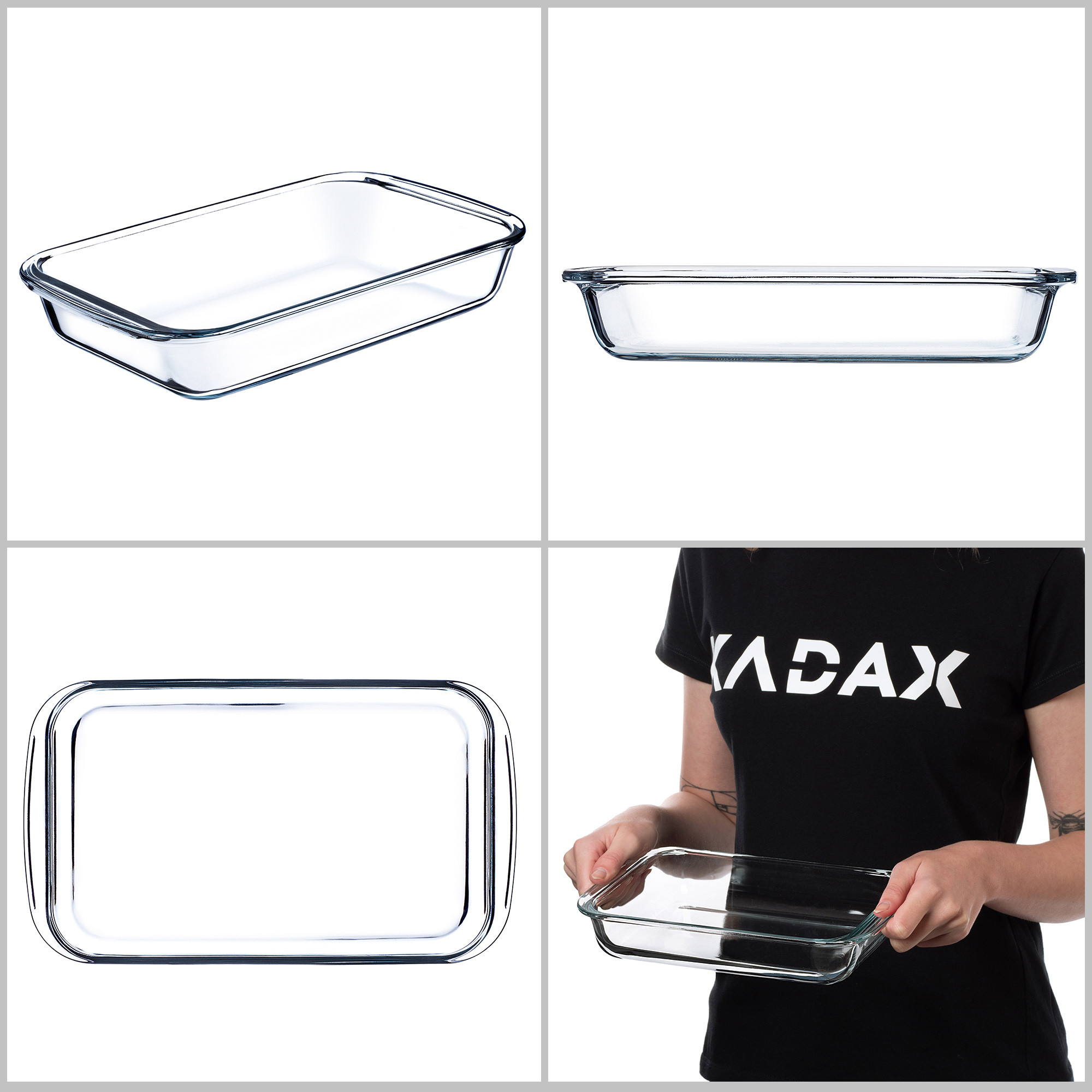 Prostokątne naczynie żaroodporne Crest 1L