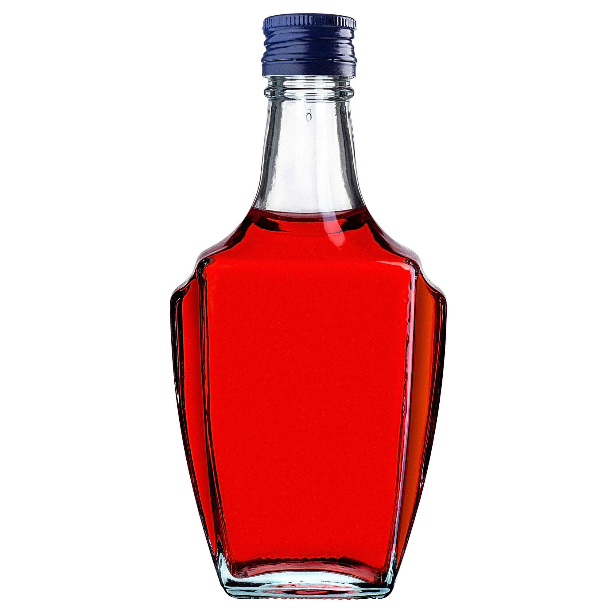 Szklana butelka na nalewkę Faenza 250ml z granatową zakrętką 1 szt.