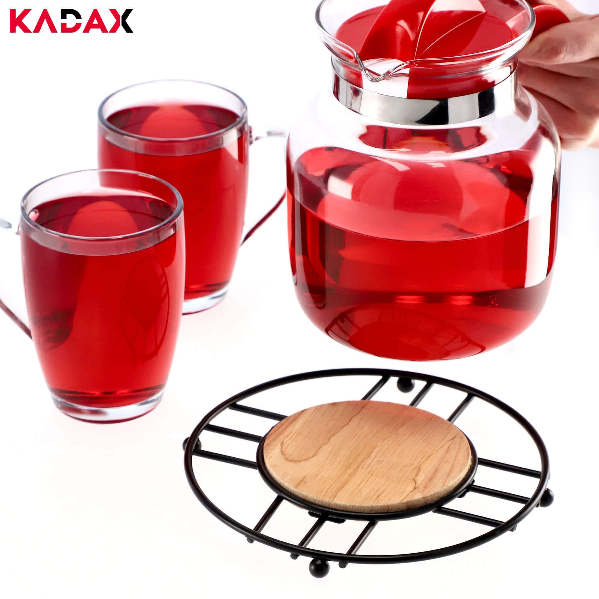 Podstawka metalowa pod naczynia 18 cm, czarna