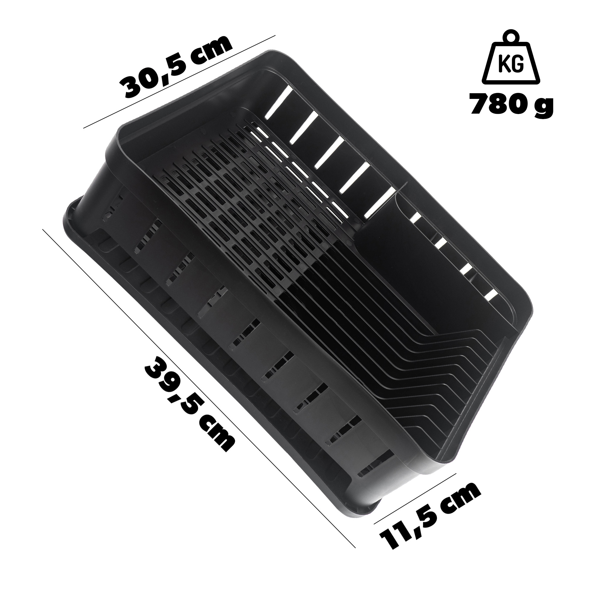 Suszarka do naczyń + mata Teppa czarny