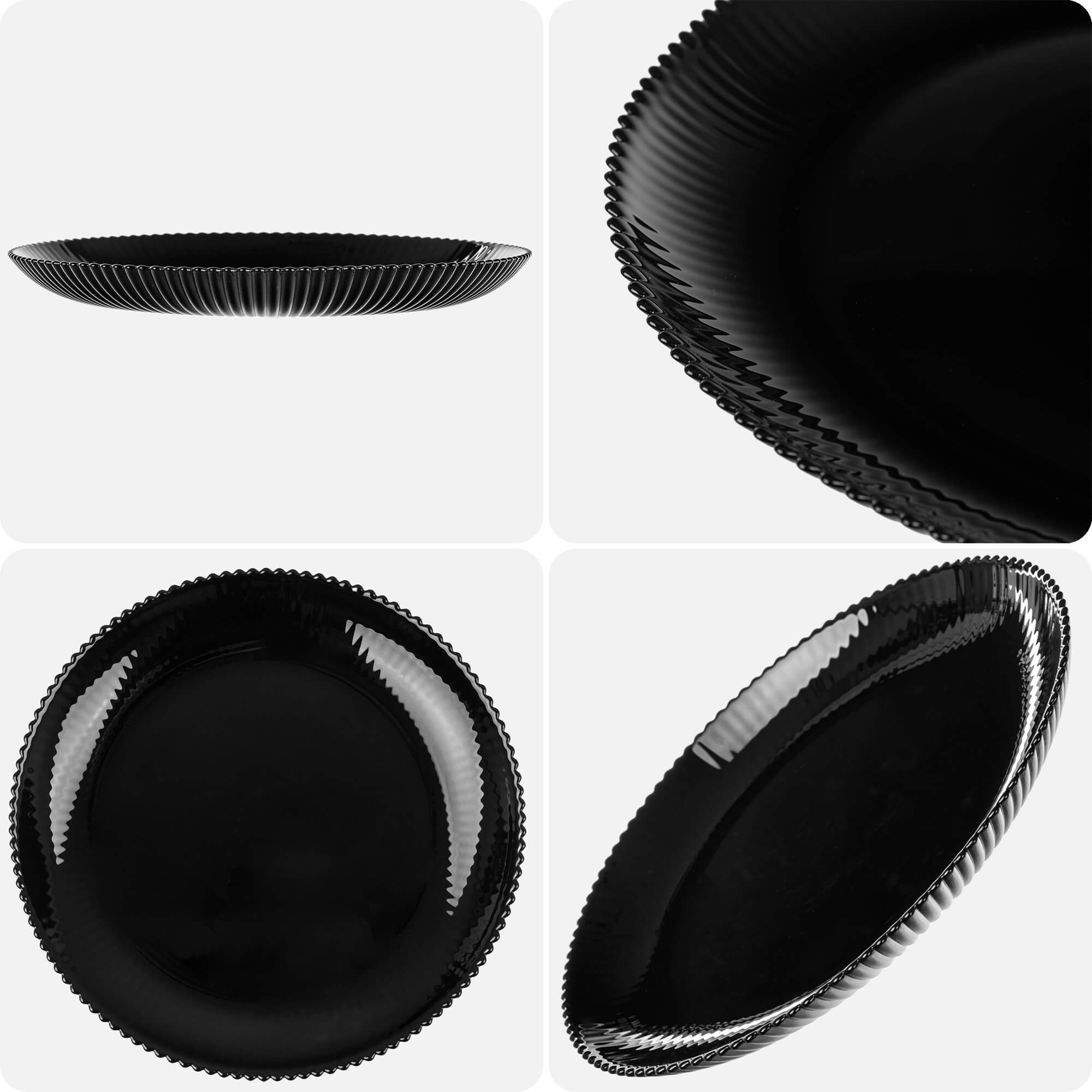 Talerz deserowy Regno 19 cm czarny 1 szt.