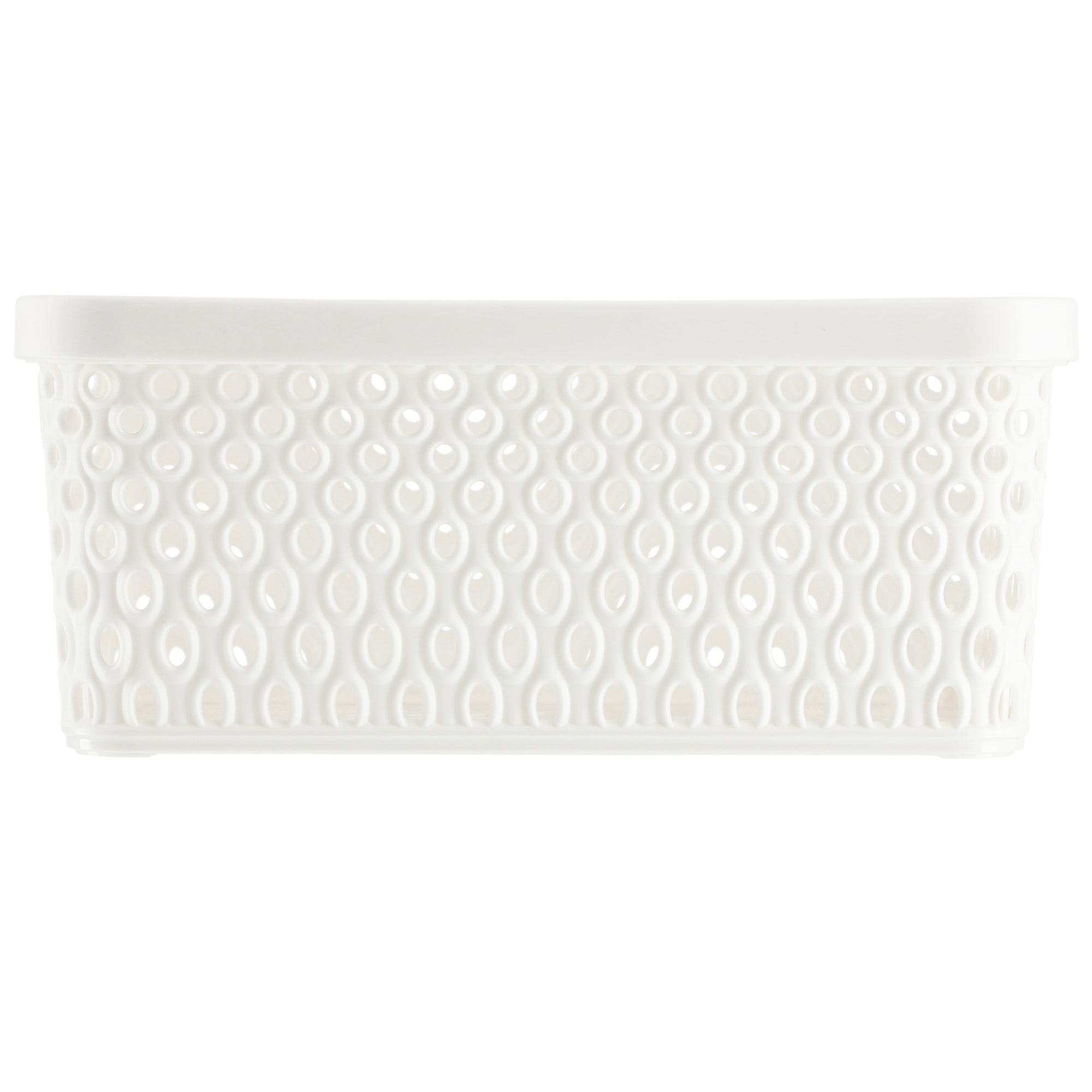 Koszyk z pokrywą do przechowywania Pau 4,5L biały