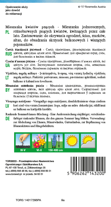 Mieszanka kwiatów pnących 5g
