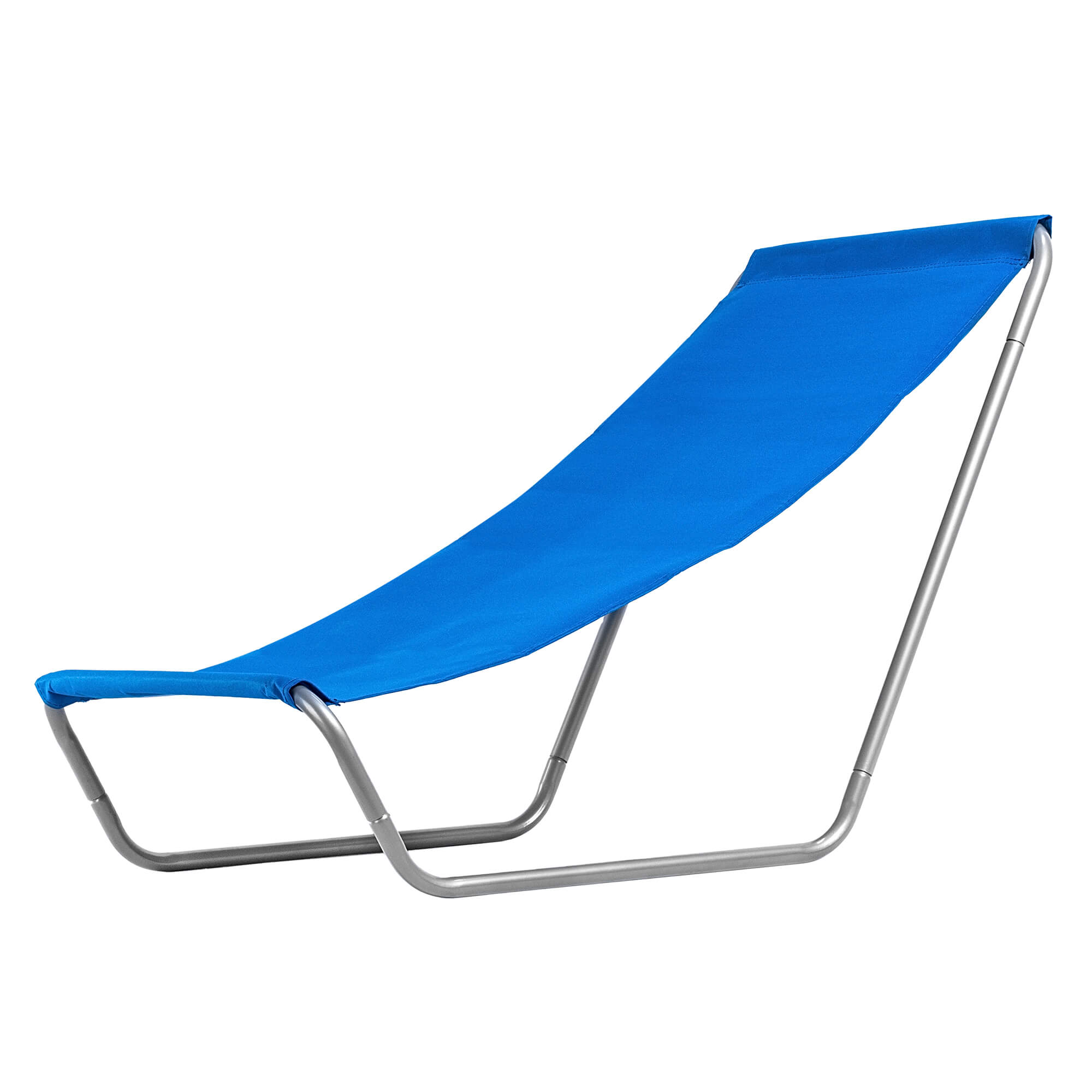 Składany leżak plażowy z pokrowcem Mill, niebieski