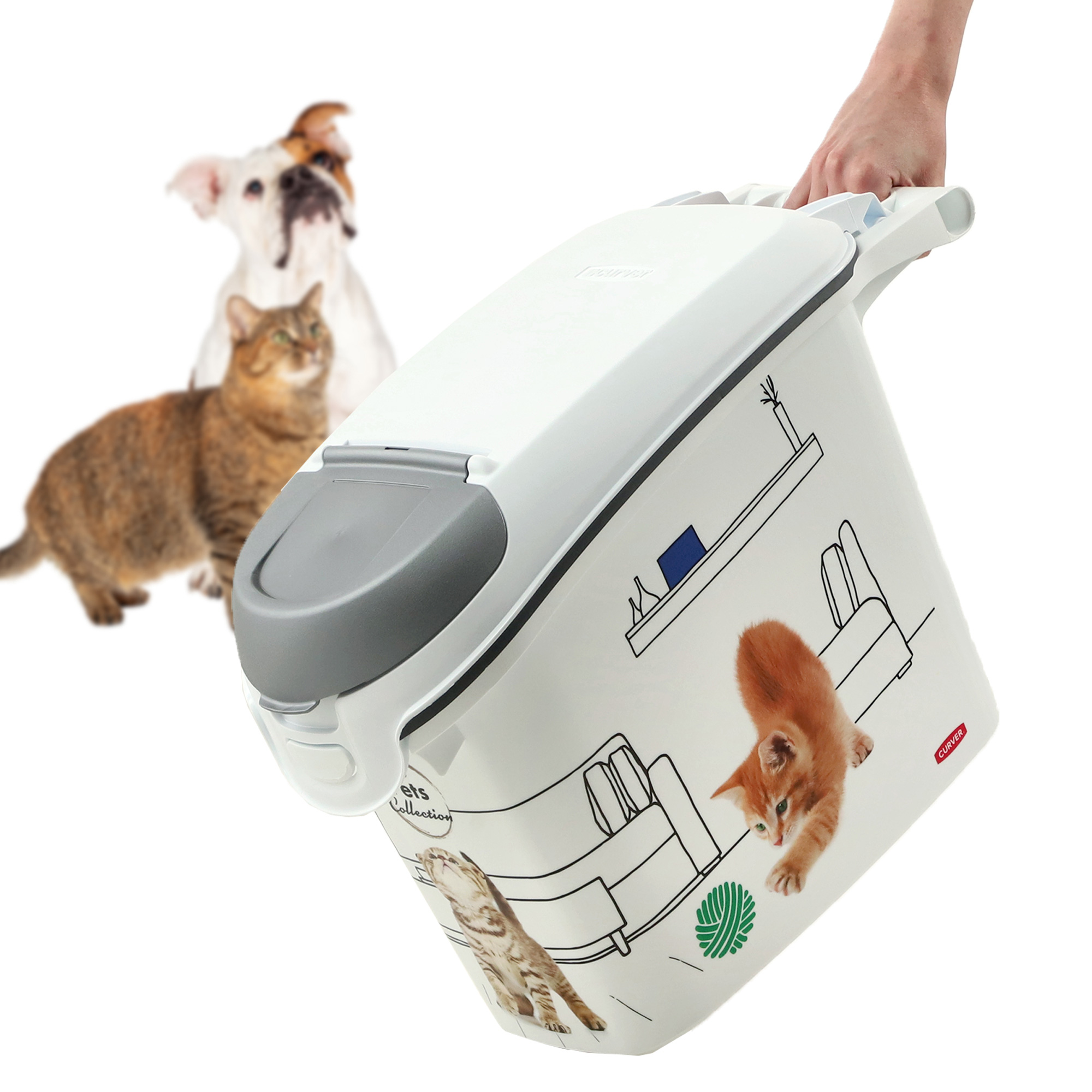 Pojemnik na karmę dla kota Curver Pet Life 15L