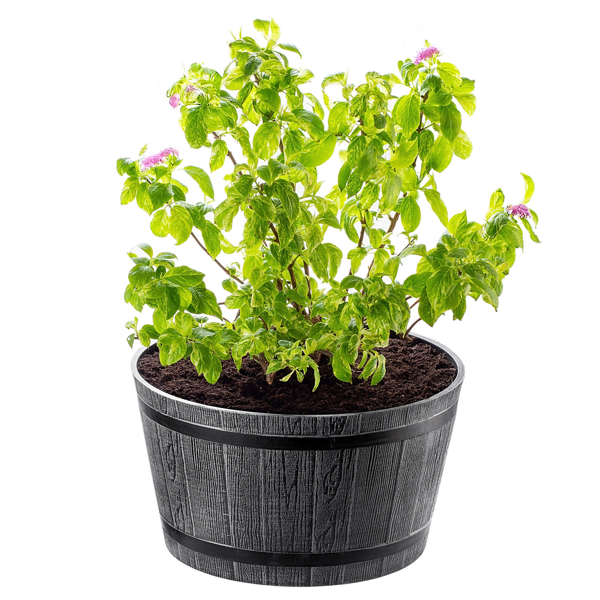 Donica na kwiaty Sori 40 cm, ciemny szary