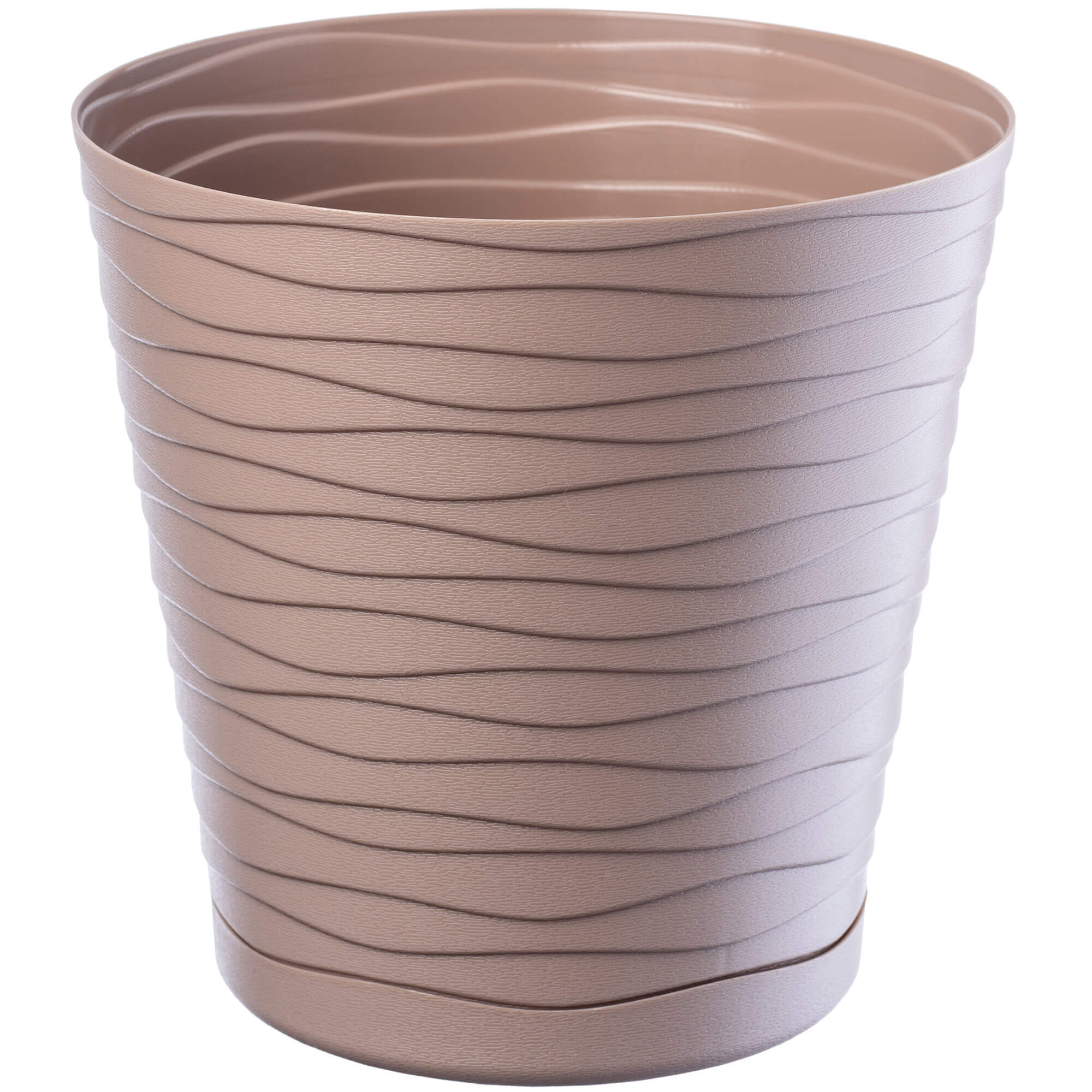 Doniczka z podstawką Greve 19 cm, beżowa