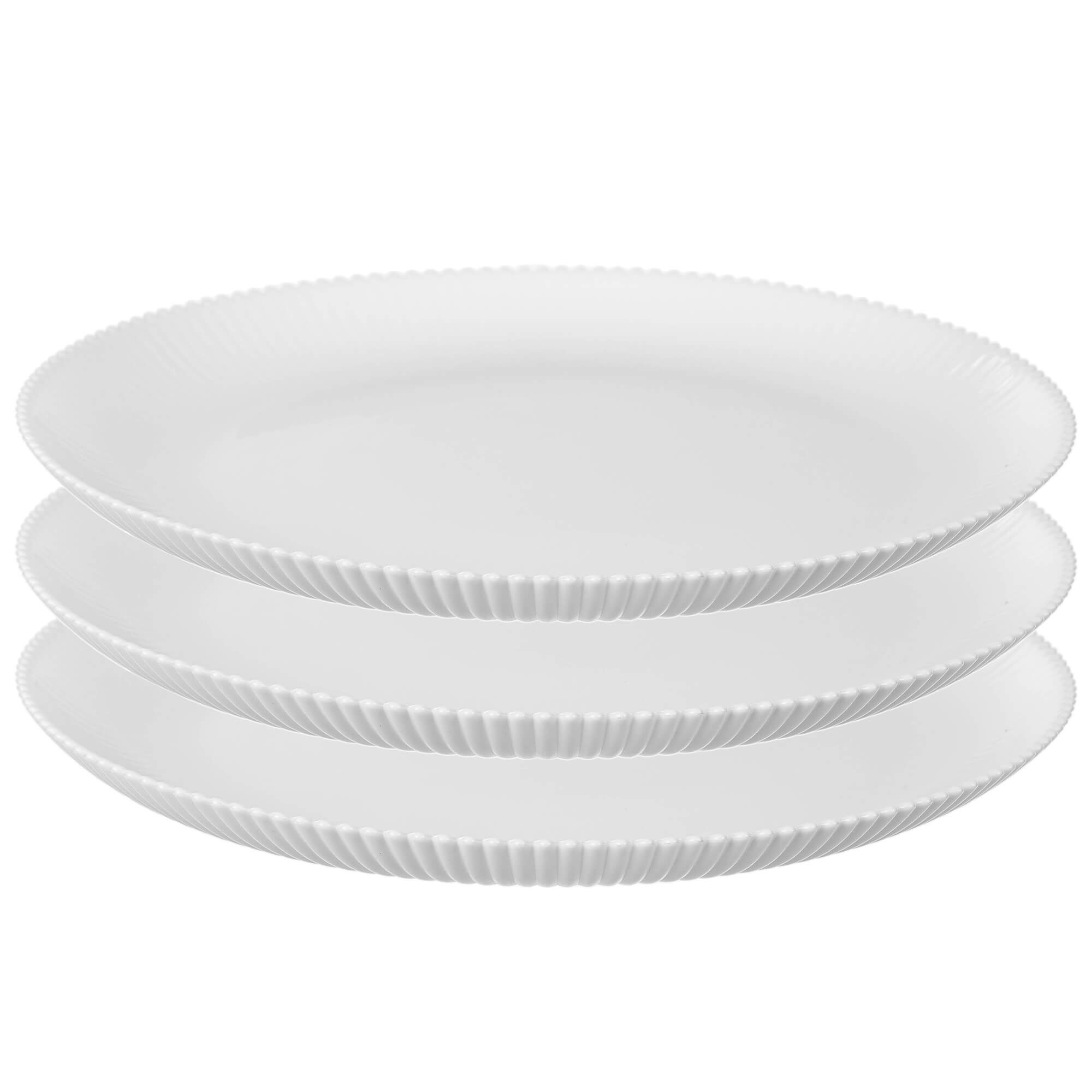 Talerz płytki Regno 26.5 cm biały 3 szt.