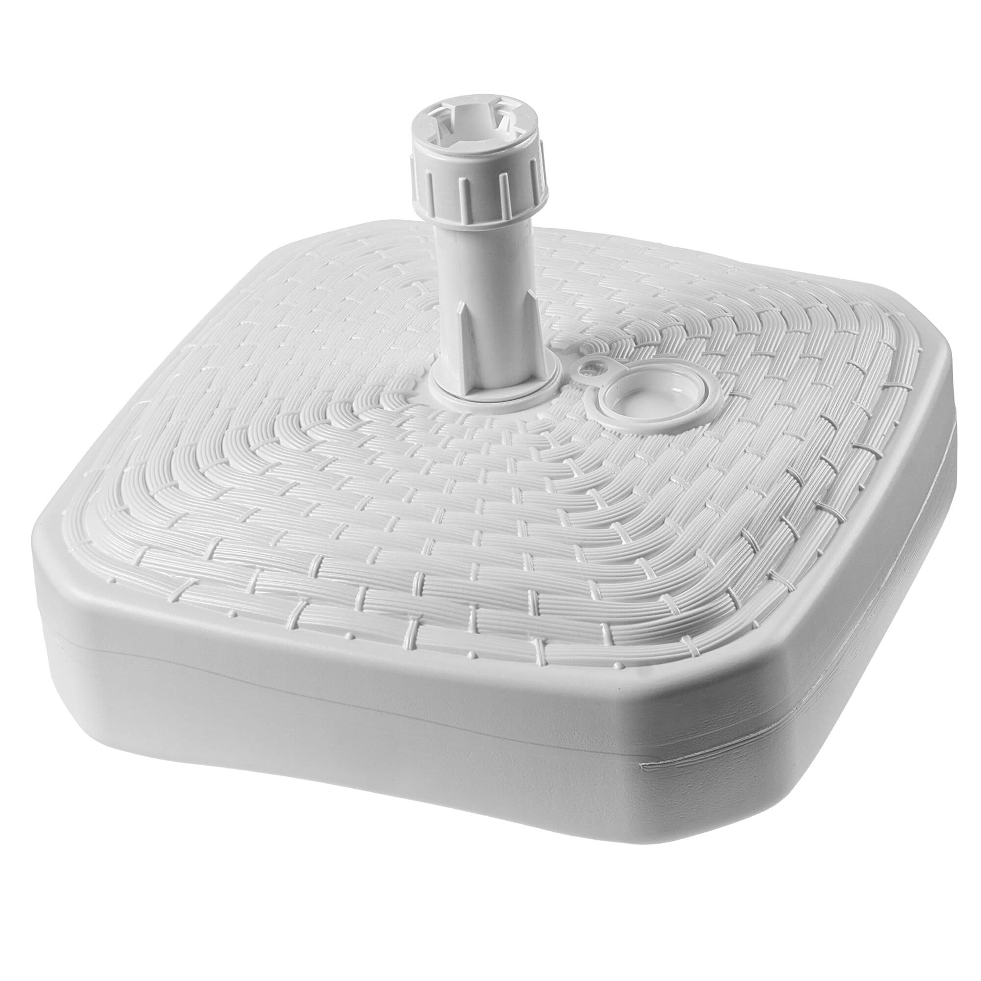 Podstawa pod parasol ogrodowy Solero rattan kwadrat biała