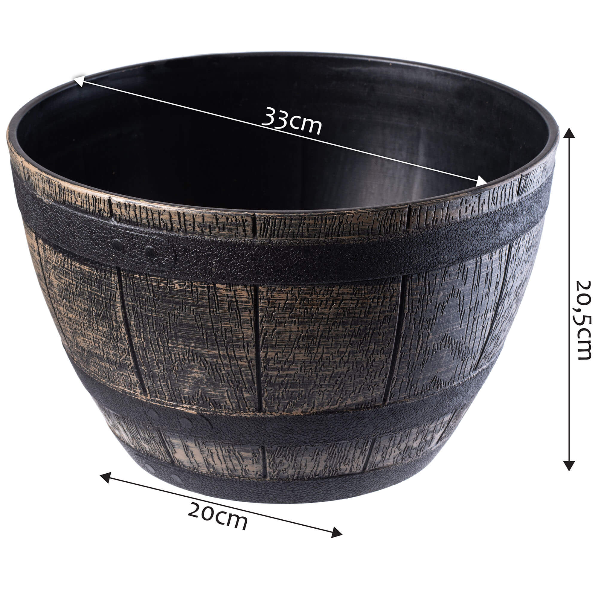 Donica na kwiaty Arro 33 cm, ciemny brąz