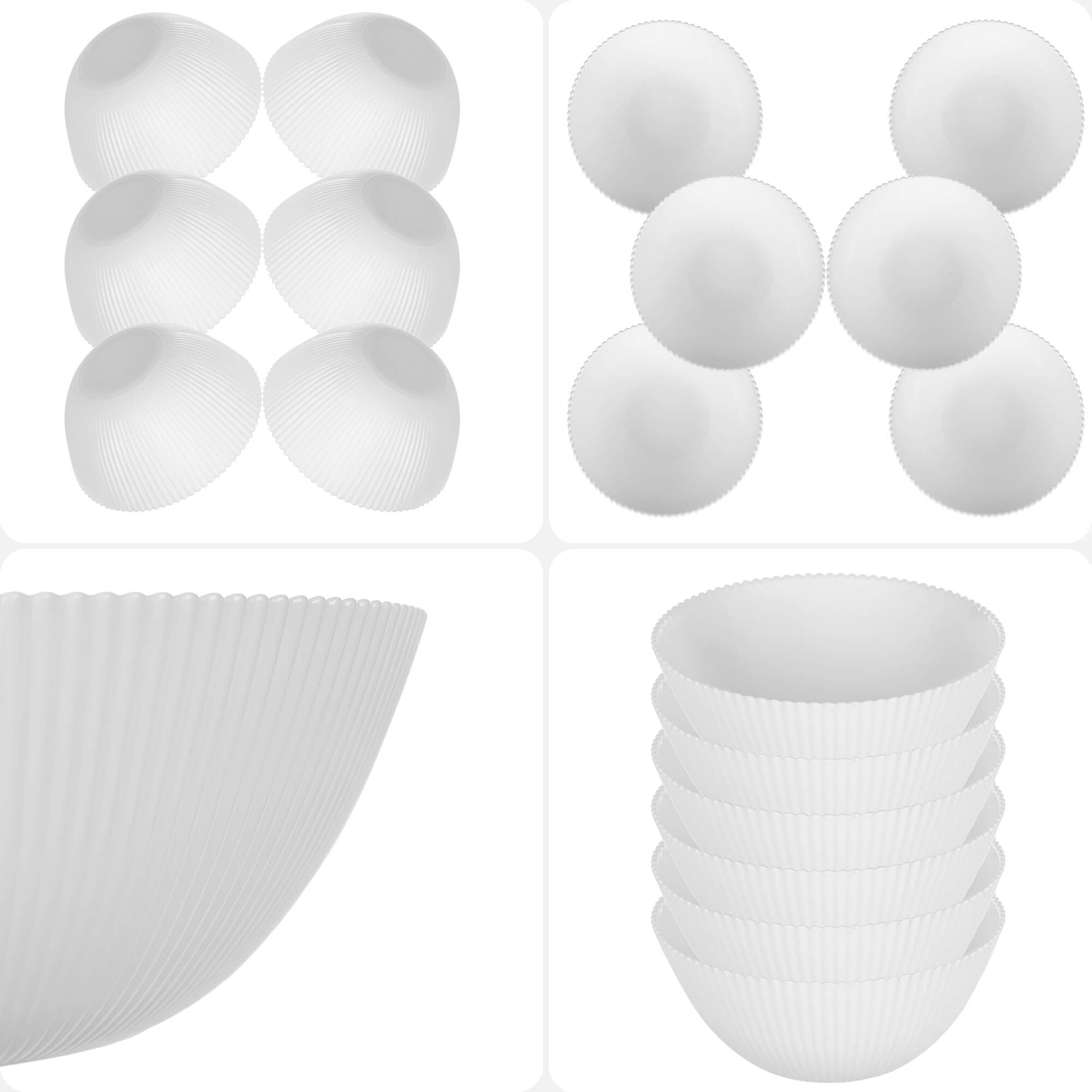 Salaterka szklana Regno 15.2 cm biała 6 szt.