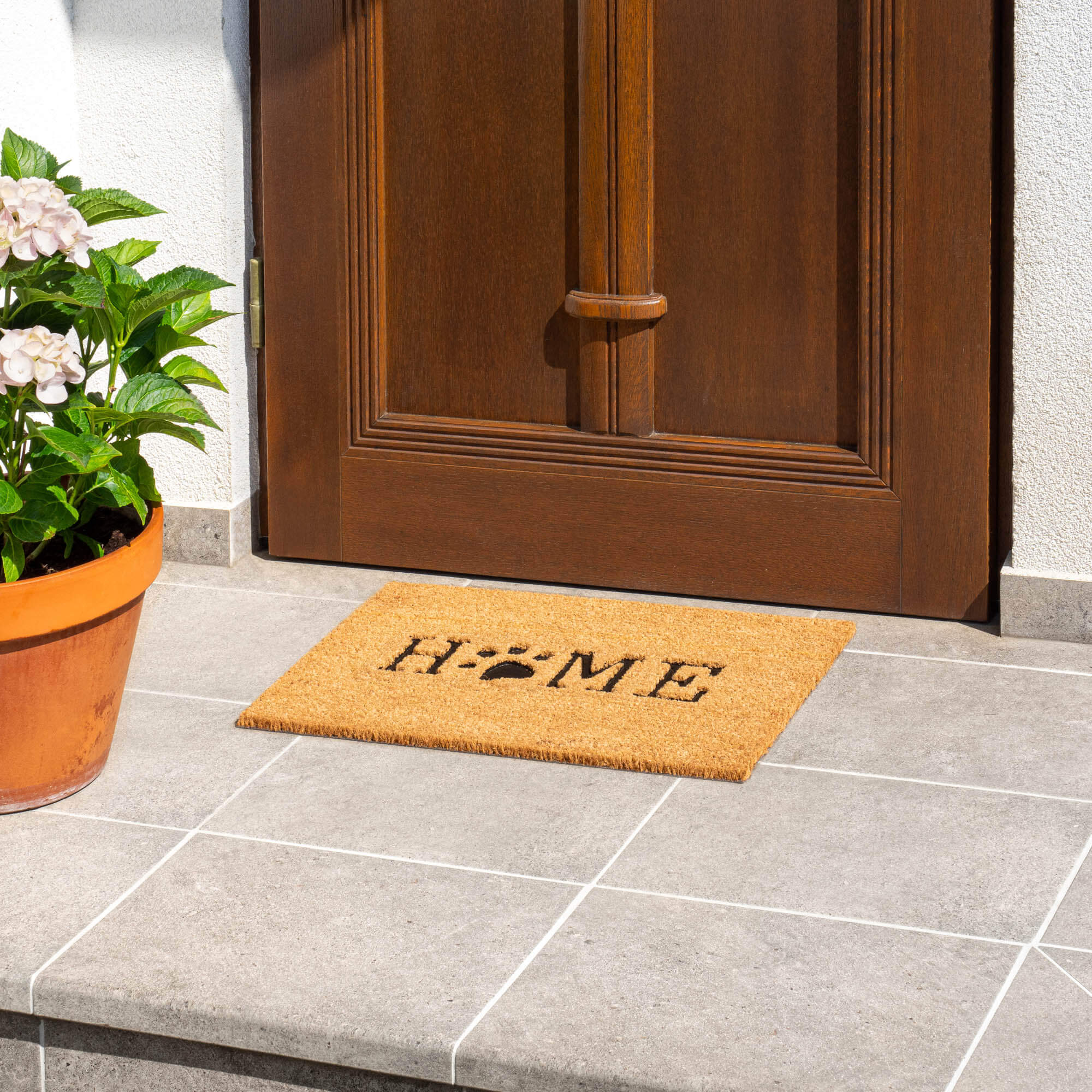 Wycieraczka pod drzwi „Home" z łapką 60 x 40 cm, brązowa