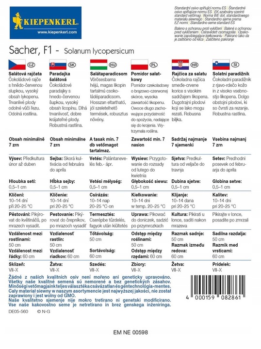 Kiepenkerl Pomidor sałatkowy Sacher F1