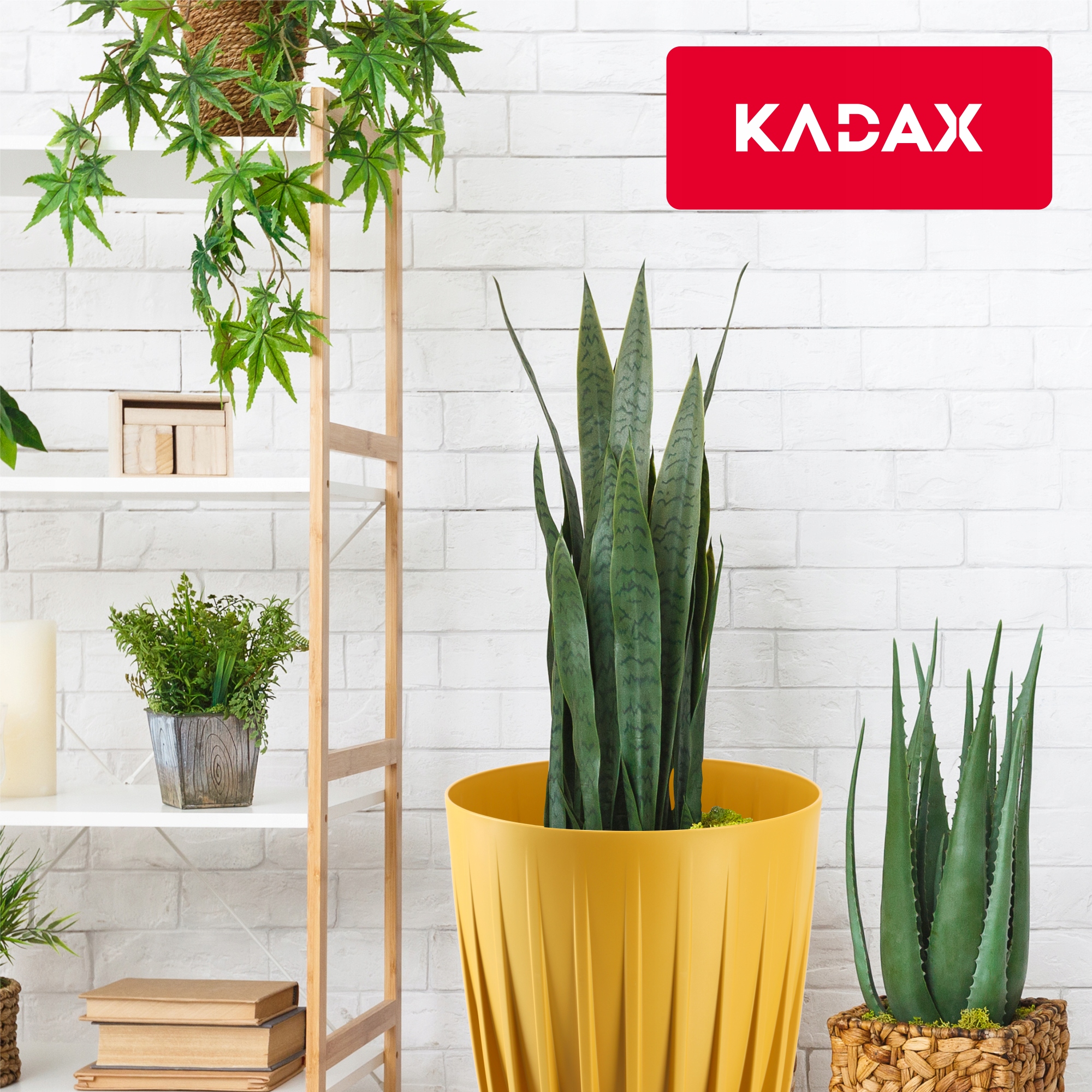 Eko doniczka z wkładem Costa 30 cm, musztardowa