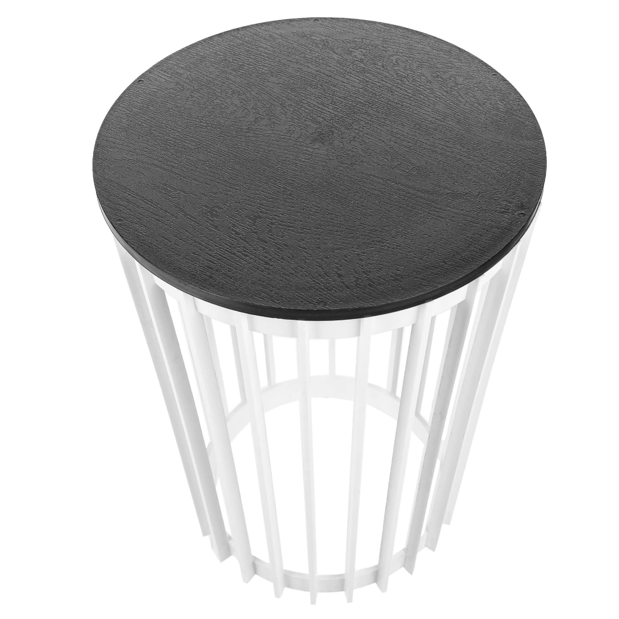 Kwietnik dwustronny Aytre 40 cm biały + blat czarny
