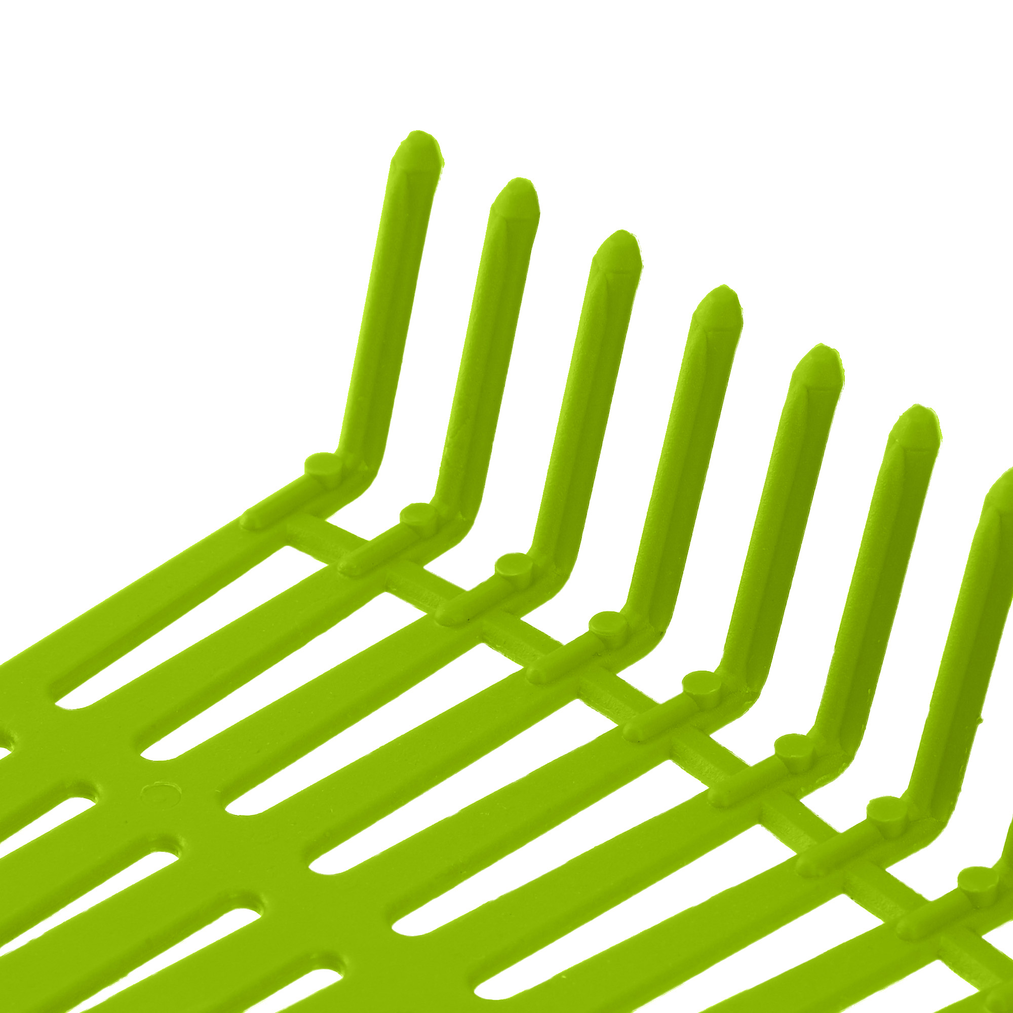 Grabie do liści Laxe 25 zębów zielone bez trzonka