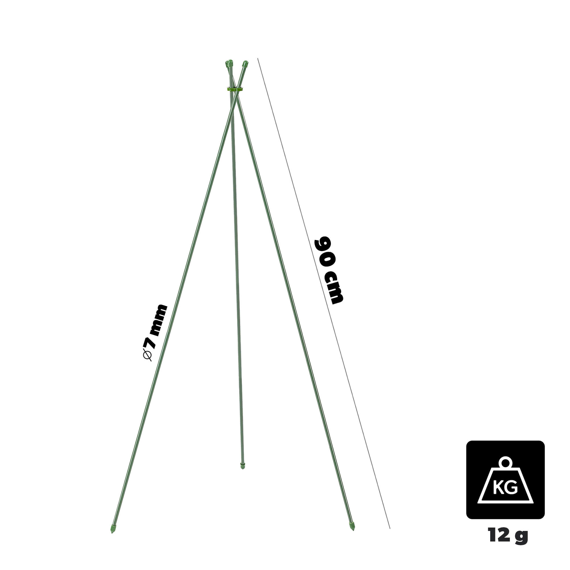 Stożkowa podpora ogrodowa Chevre 3-elementowa 90 cm 6 szt.