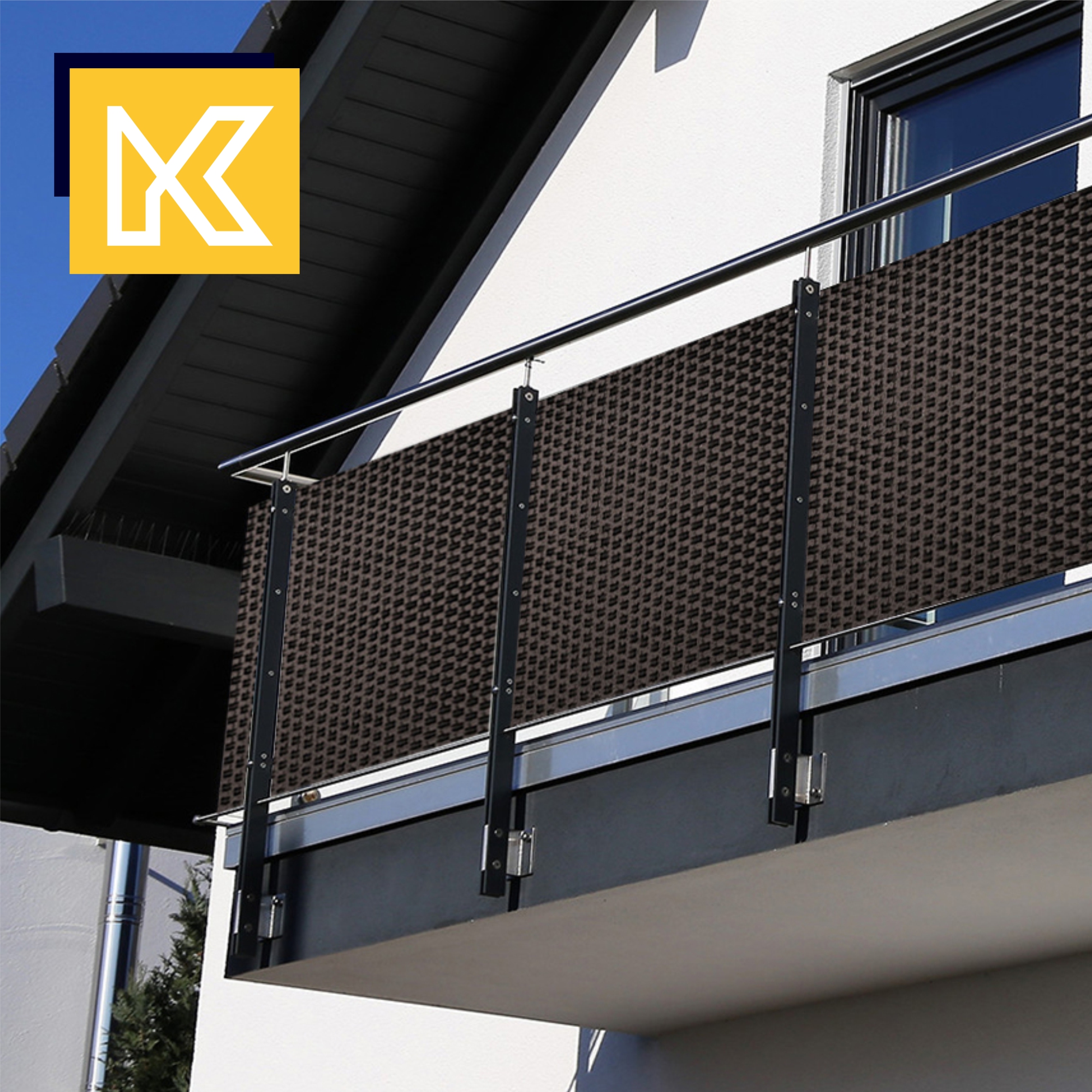 Osłona balkonowa Espa 100 x 100 cm, jasny szary