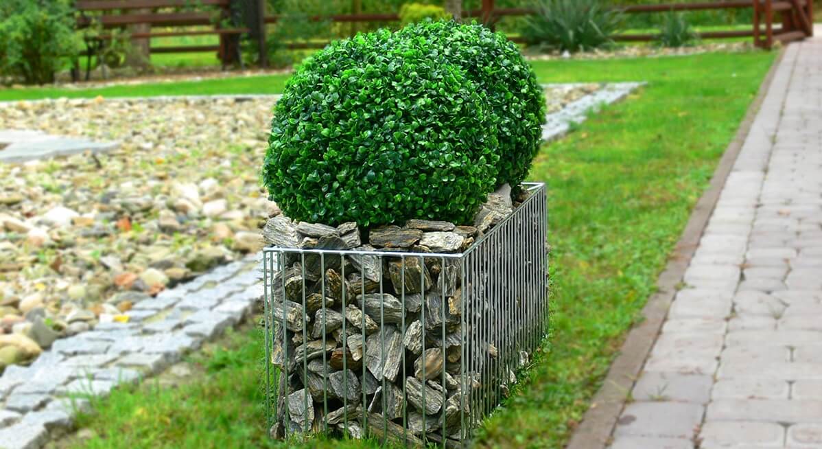 Donica stalowa gabionowa 35 x 72 cm