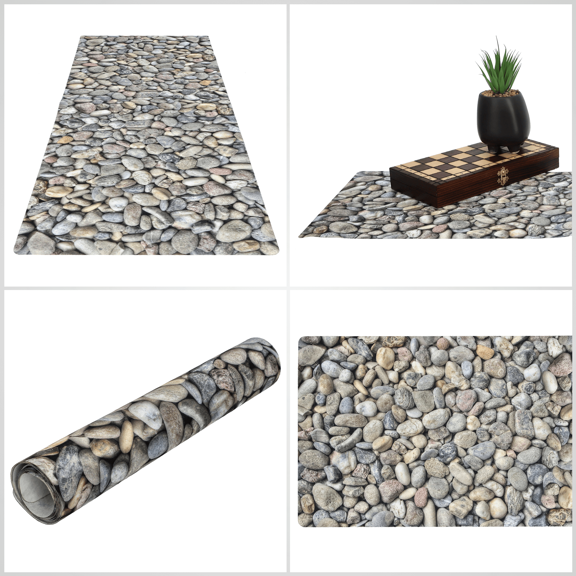 Bieżnik na stół Agello 94 x 32 cm, kamyki