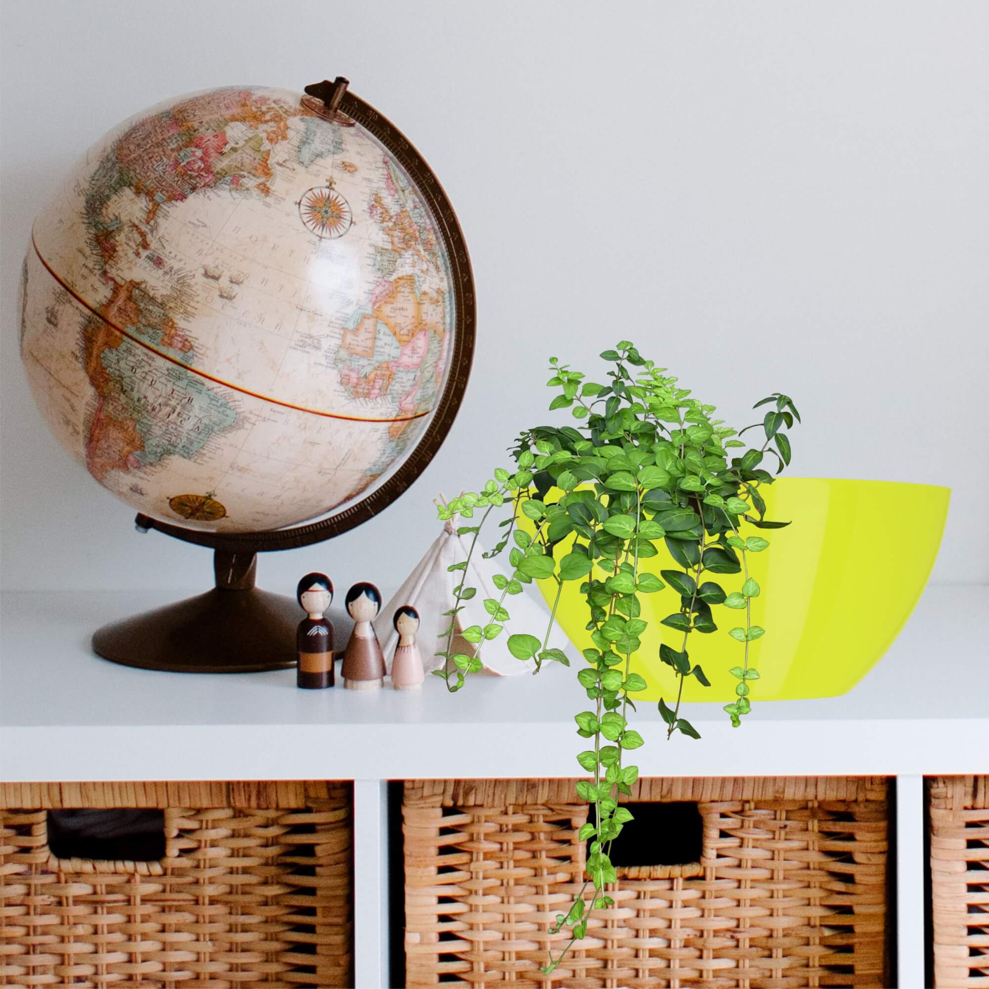 Doniczka na kwiaty Ptuj owalna 30 cm, limonkowa