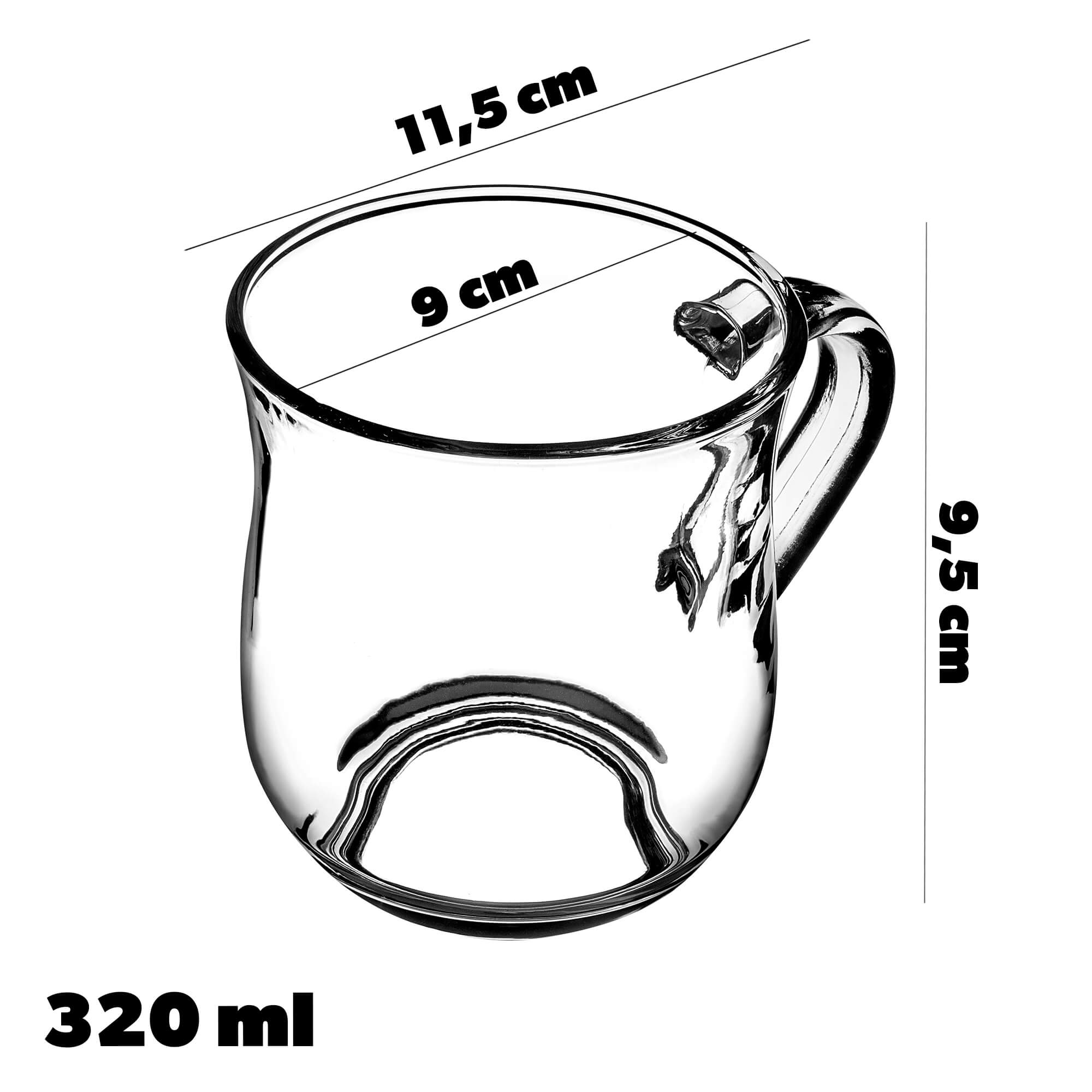 Kubki do herbaty i ciepłych napojów Giba 320 ml, 4 szt.