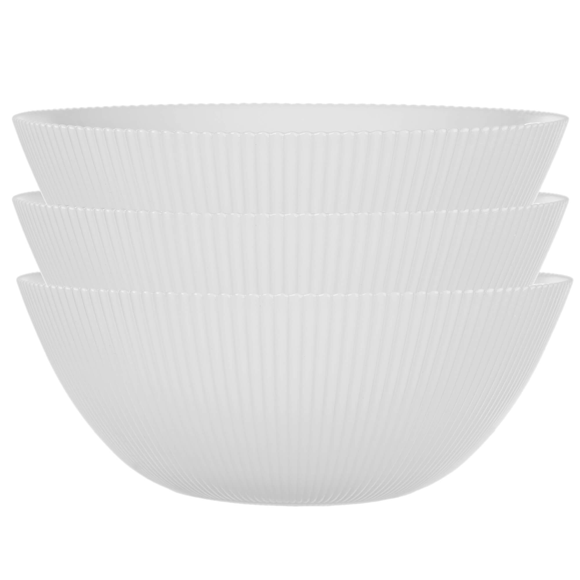 Salaterka szklana Regno 20.3 cm biała 3 szt.