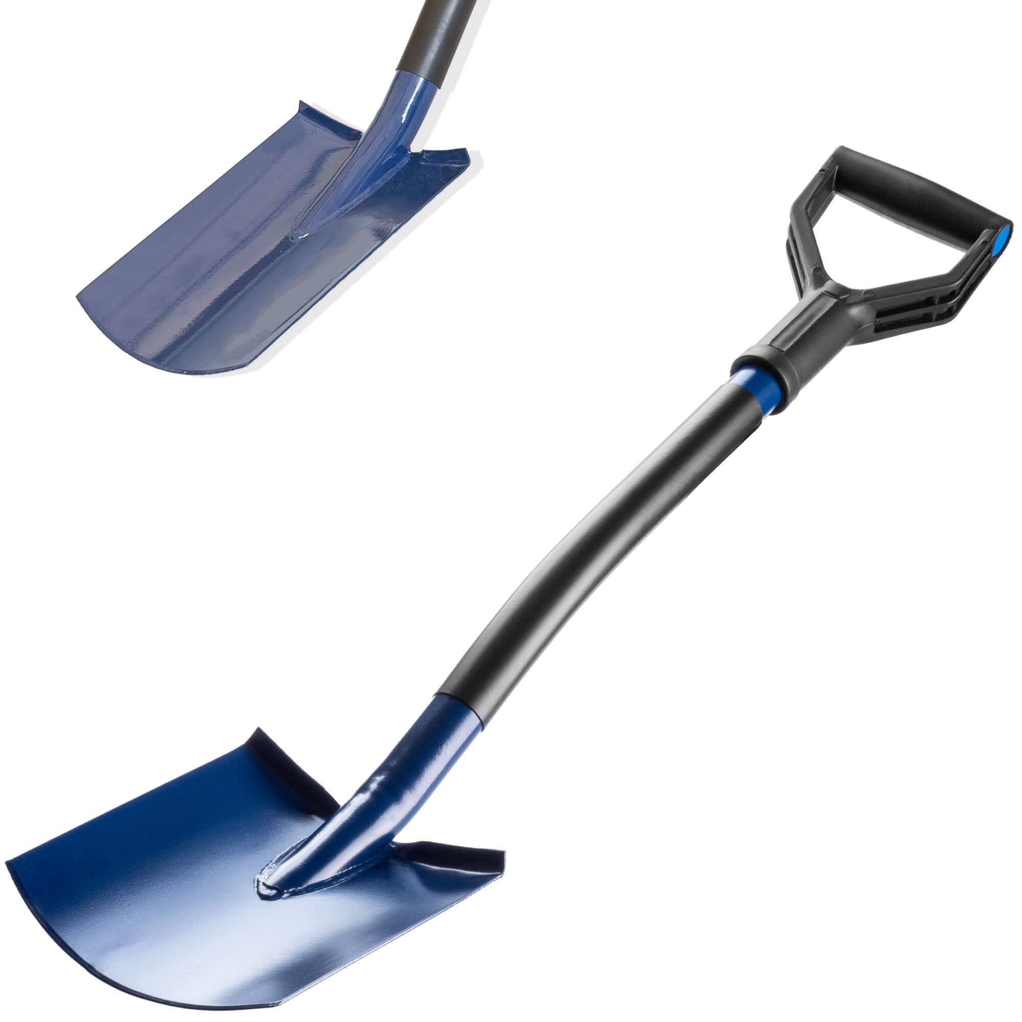Łopata metalowa Clusaz 83 x 17 cm, niebieska