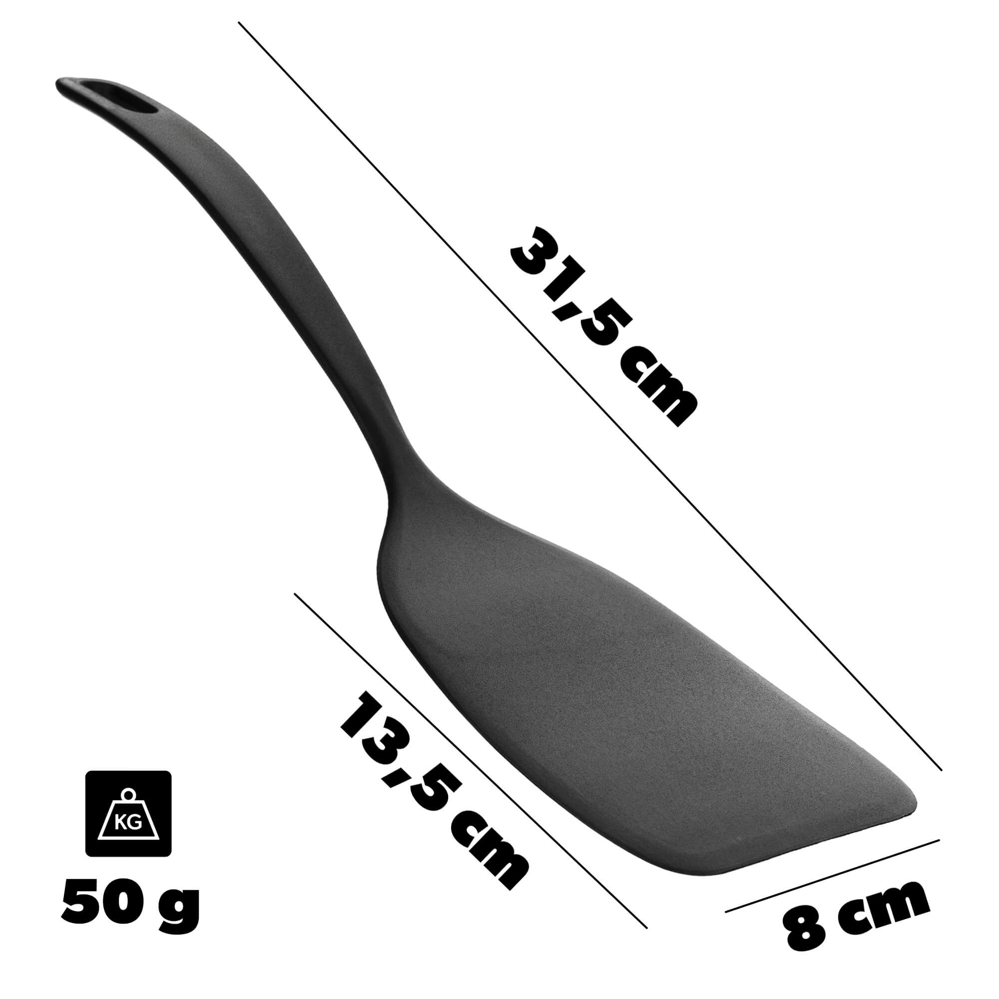Nylonowa łopatka kuchenna 31 cm, szara